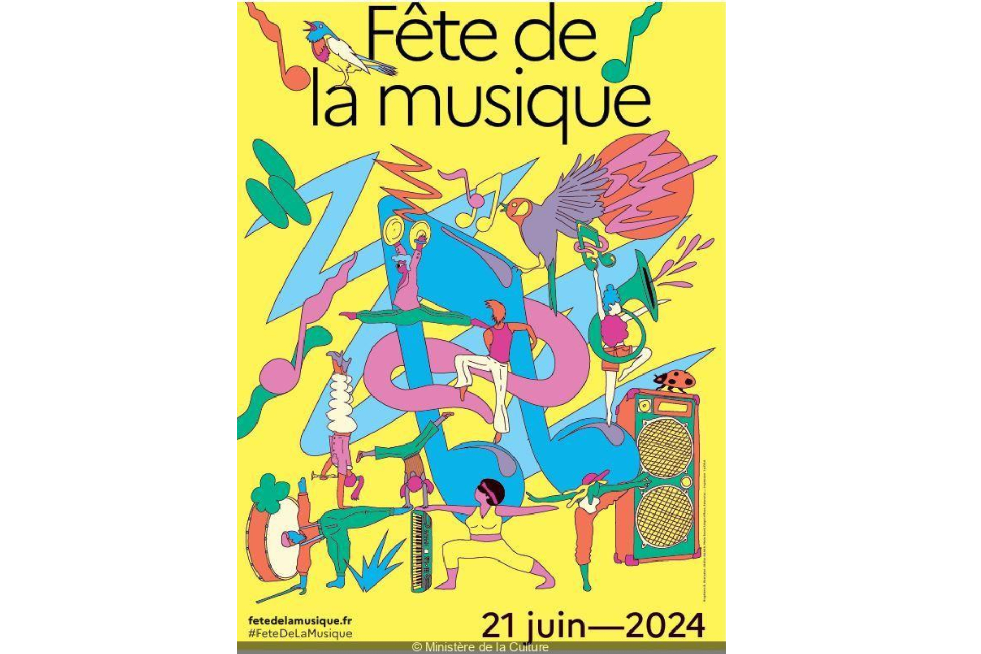 Voici l'affiche de la Fête de la Musique 2024