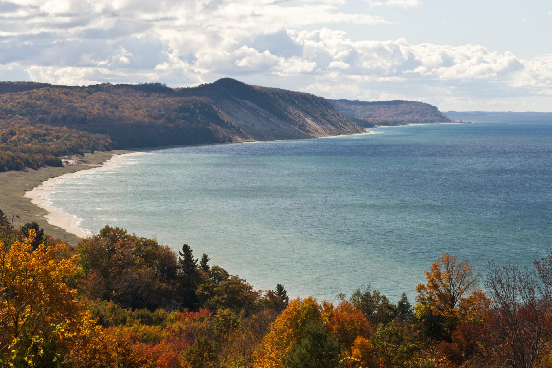 A sizeable amount of shoreline