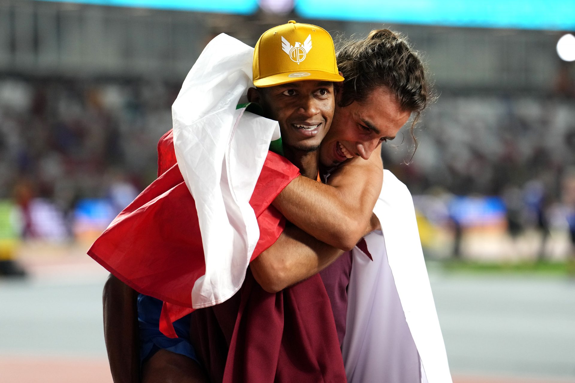 Con Barshim, l'amico rivale