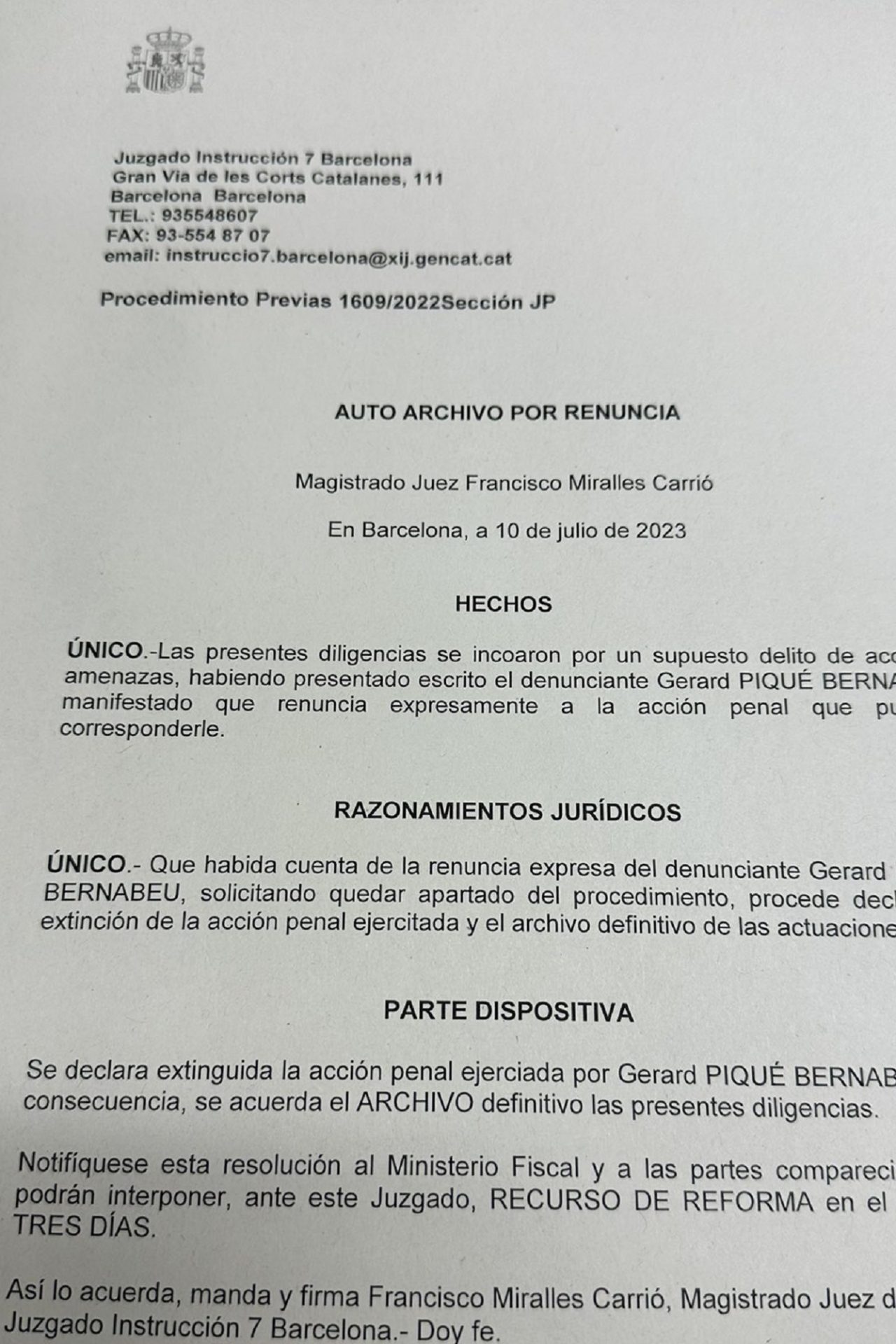 El documento legal 