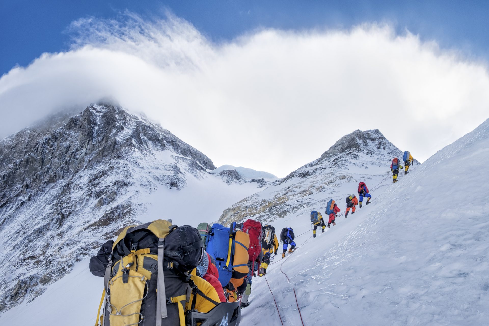 登頂が最も難しい山のひとつ、エベレスト