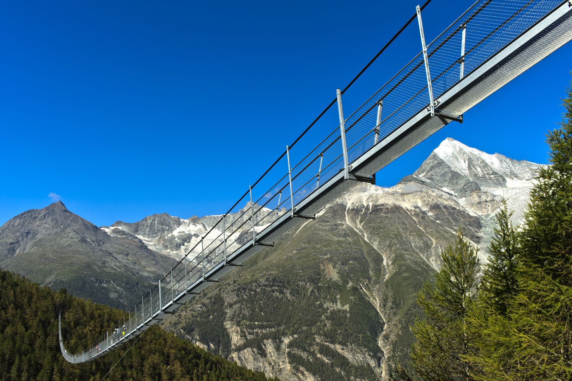 The Randa Suspension Bridge (Switzerland)