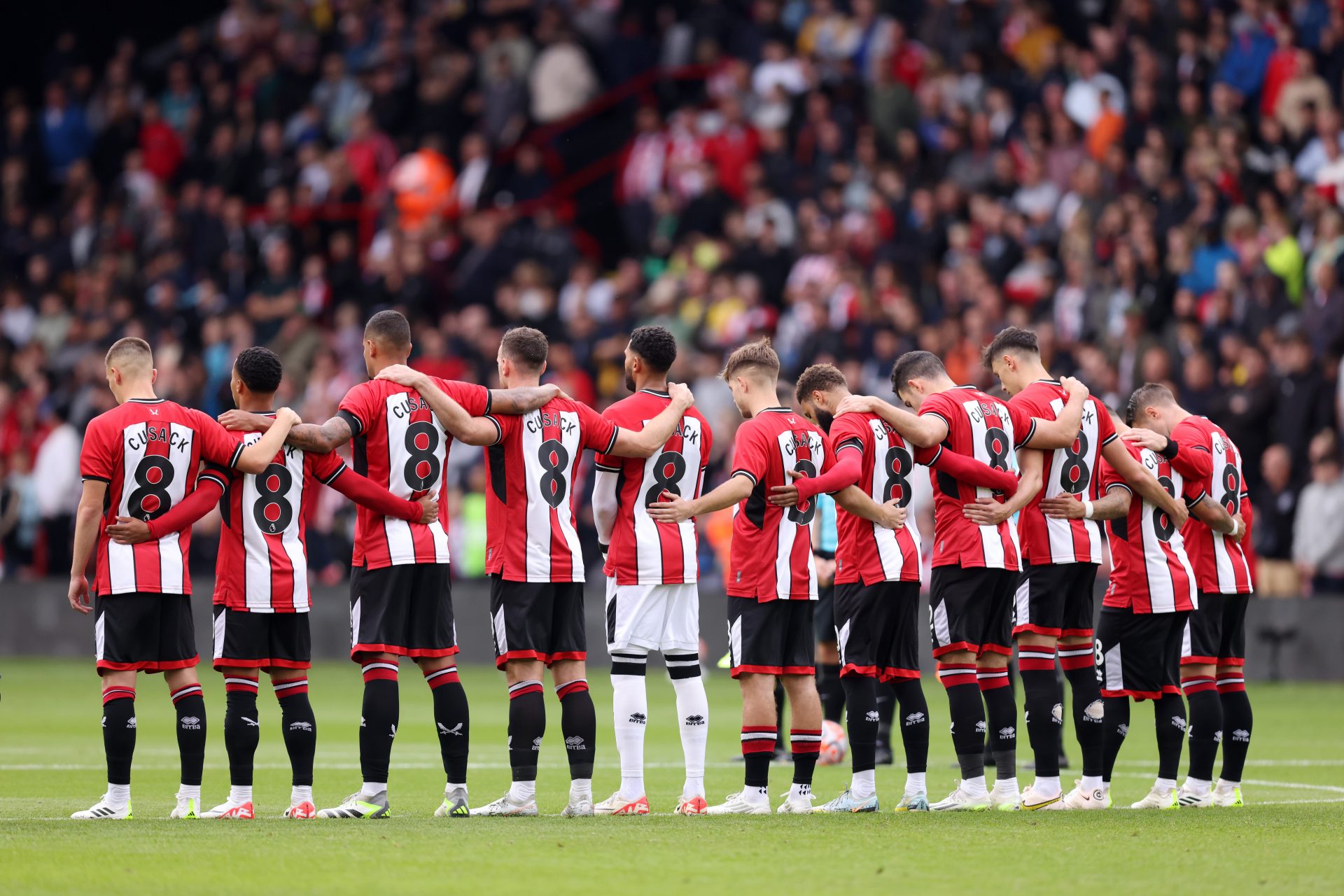 The team showed their respects