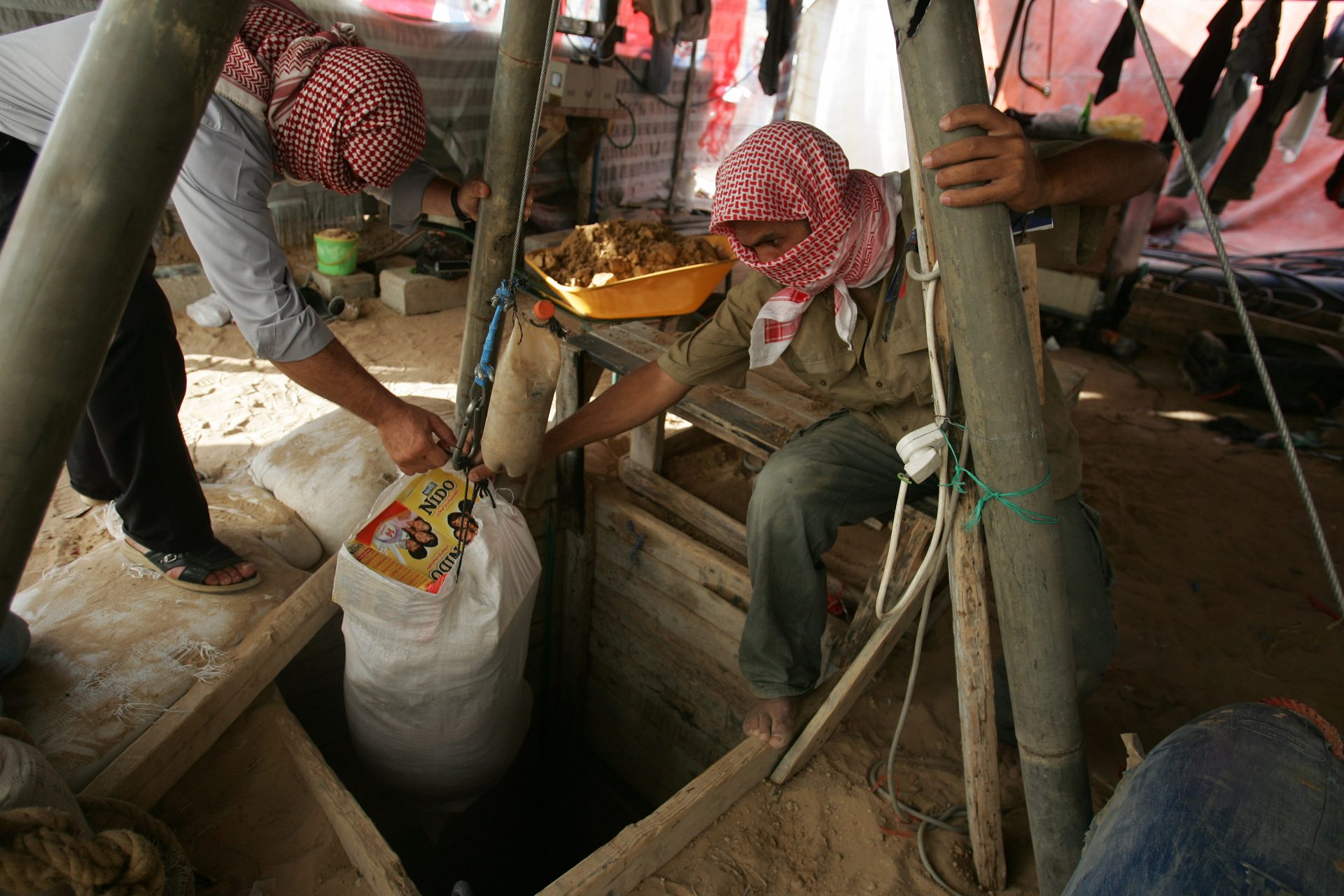 Nearly 2,500 tunnels ran under the Egyptian border