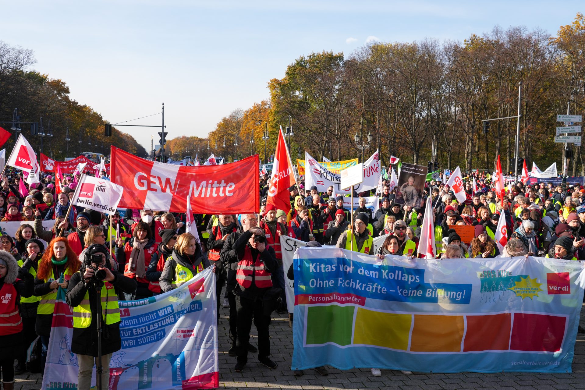 Demonstrationszug in Berlin