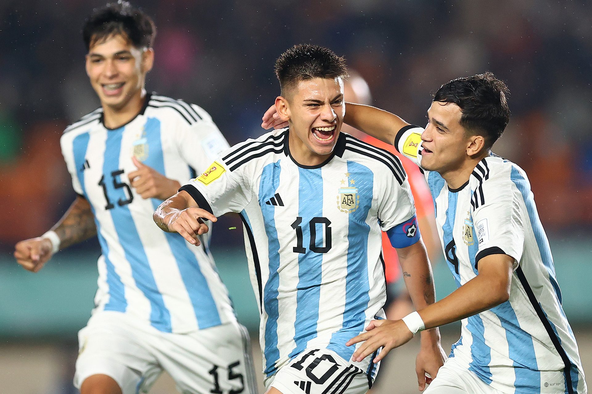 Echeverri en la selección argentina