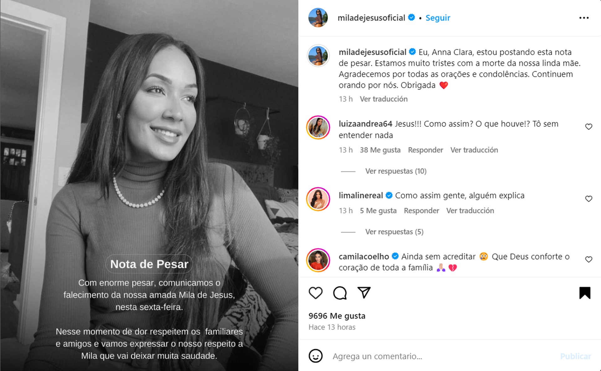 Su hija confirmó la noticia 