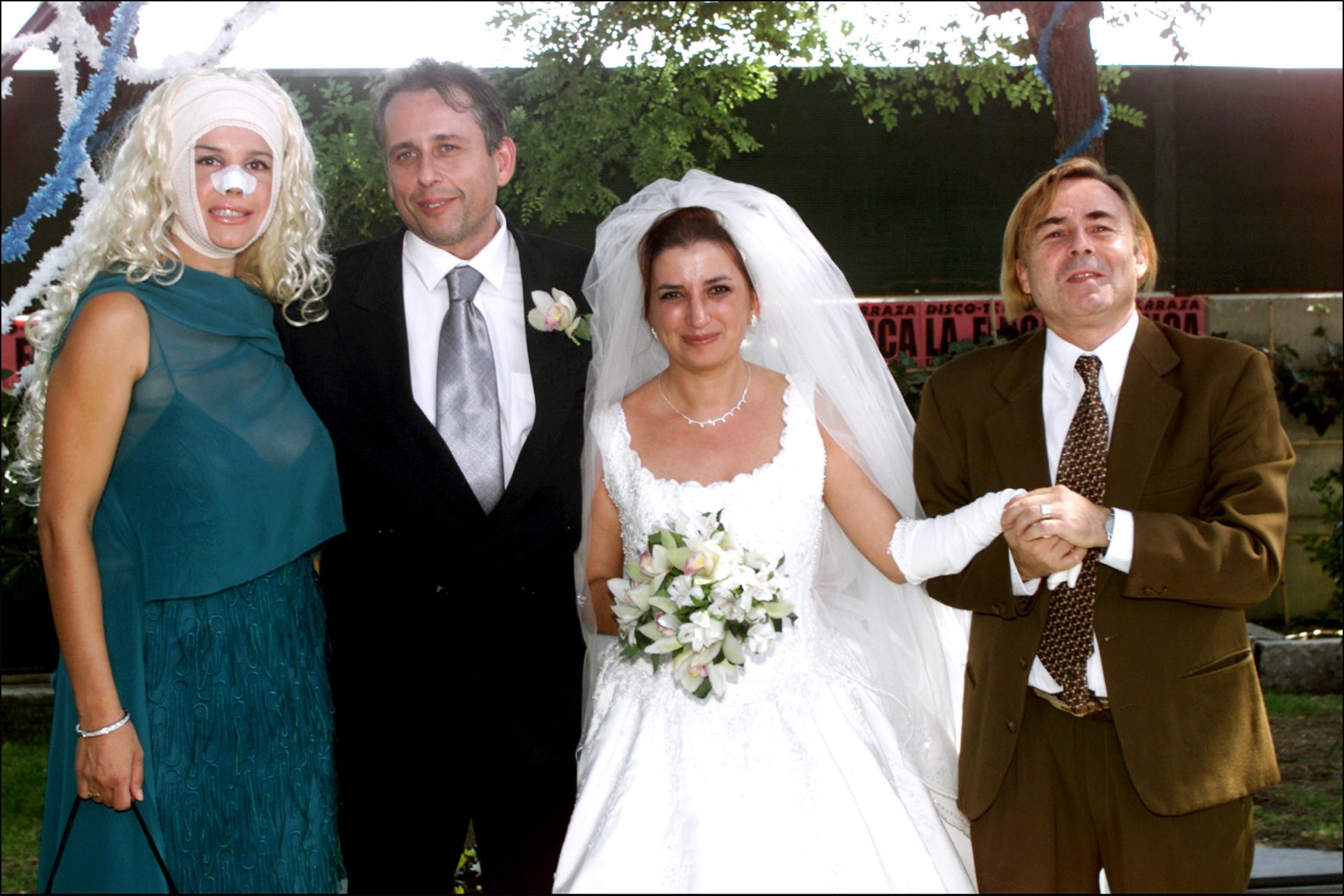 Loli Álvarez con vendas en una boda