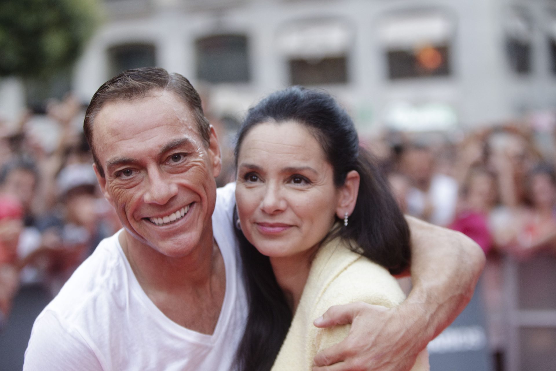 Jean-Claude Van Damme y Gladys Portugues