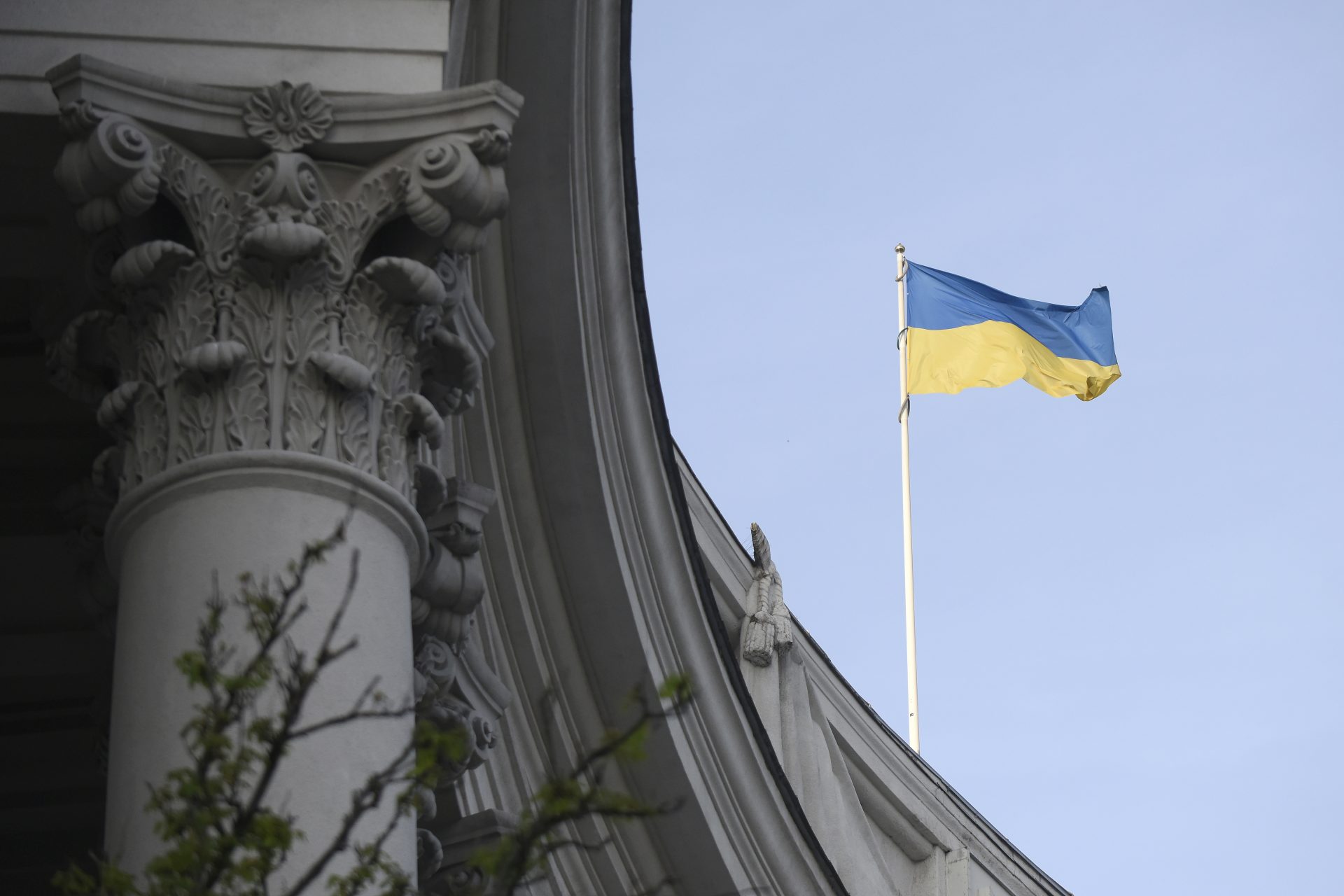 Russian soldiers were attacked after they tried to shoot down a Ukrainian flag sent into the sky