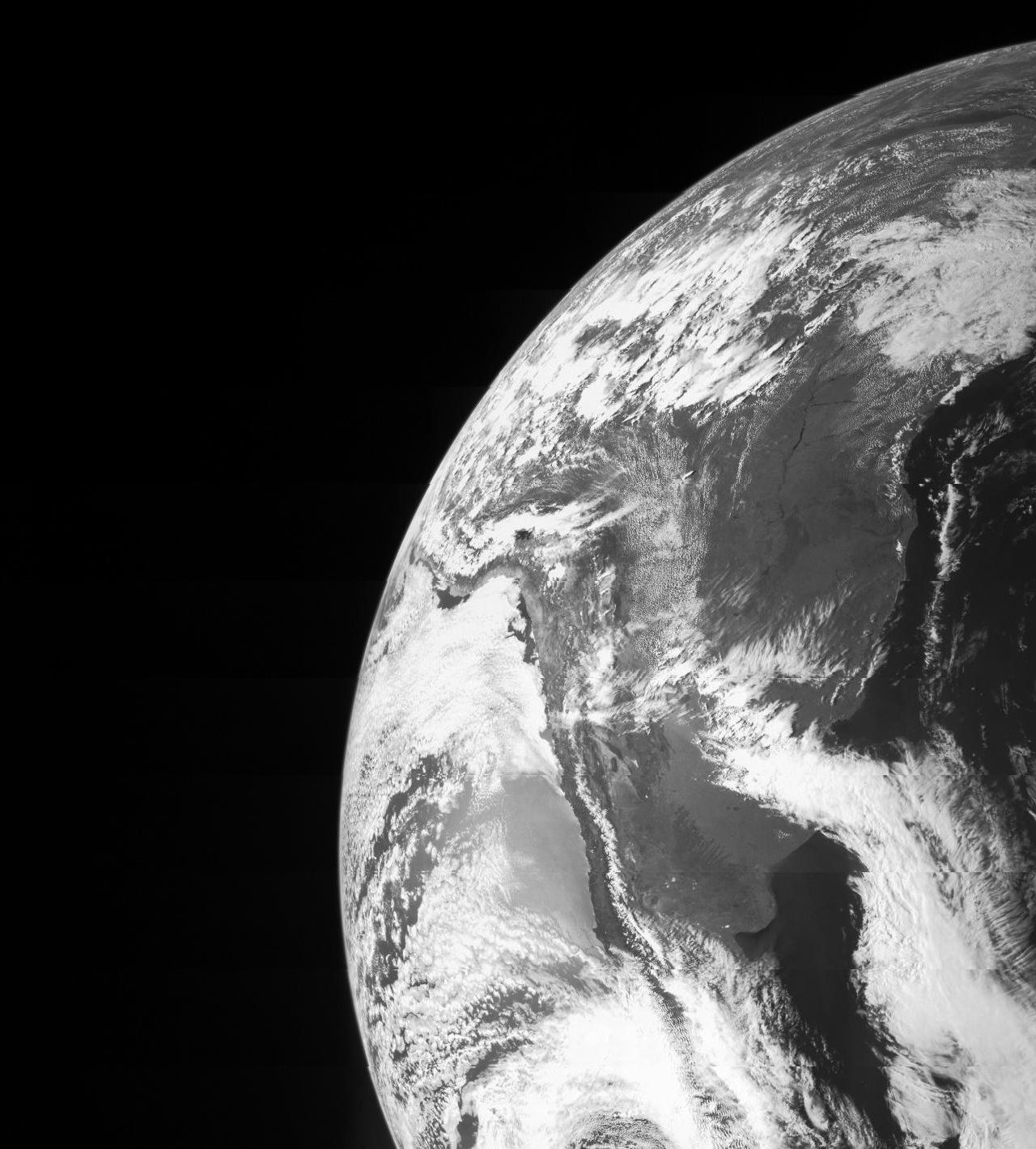 A Terra vista da espaçonave Juno
