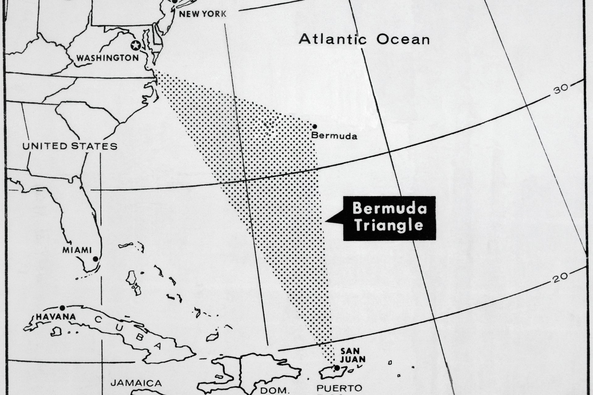 Triángulo de las Bermudas, Oceano Atlántico