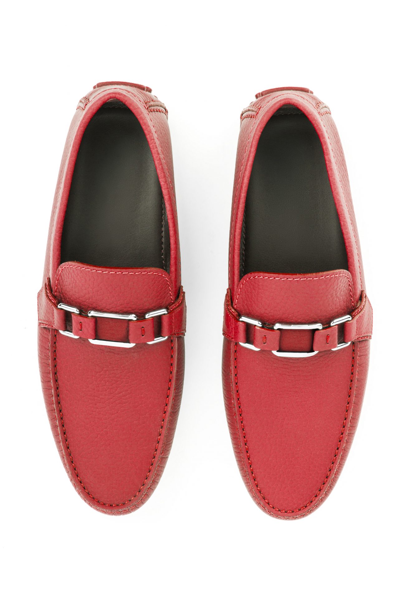 Red loafers