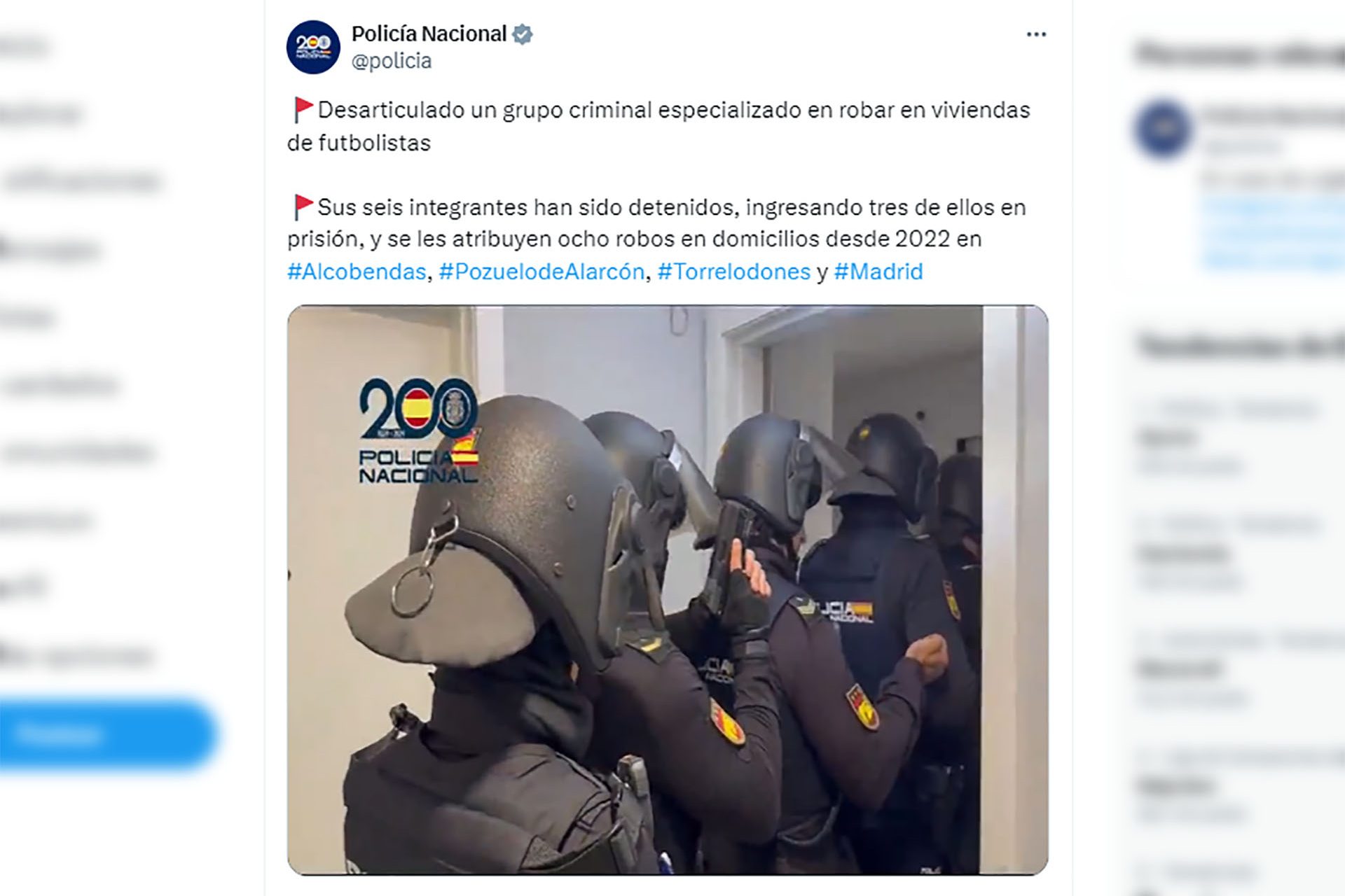 Detenida una importante banda que