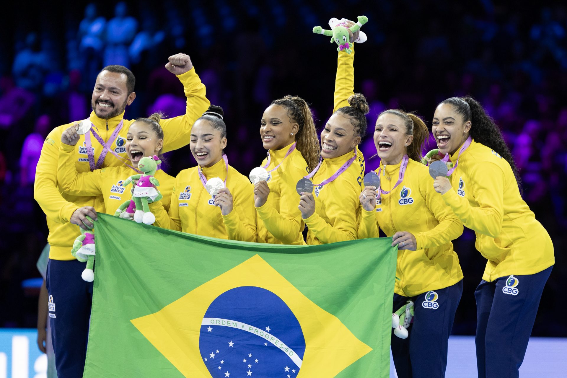 Jade y la selección brasileña de gimnasia