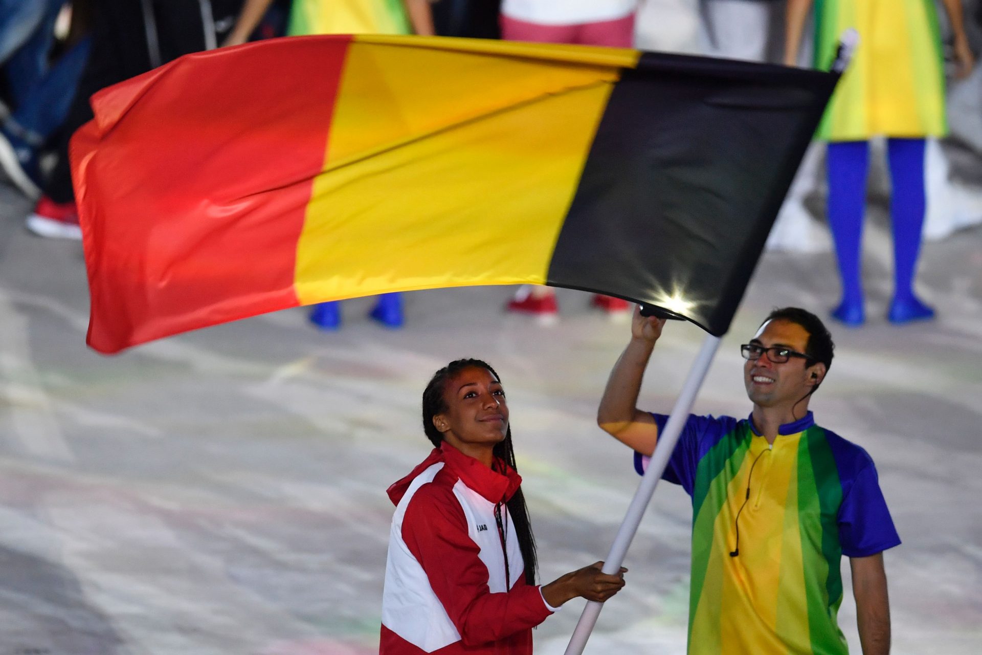 Belgium's flag bearer