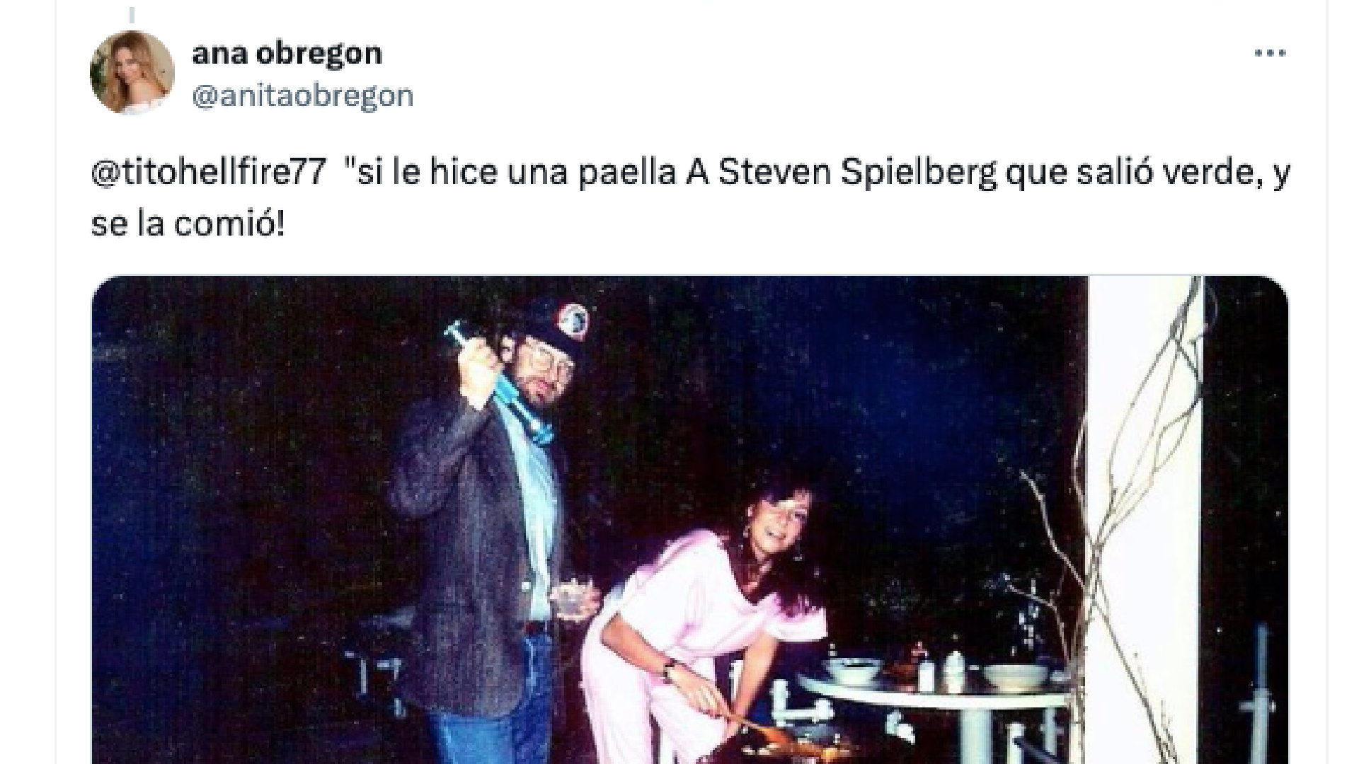 Steven Spielberg y Ana Obregón