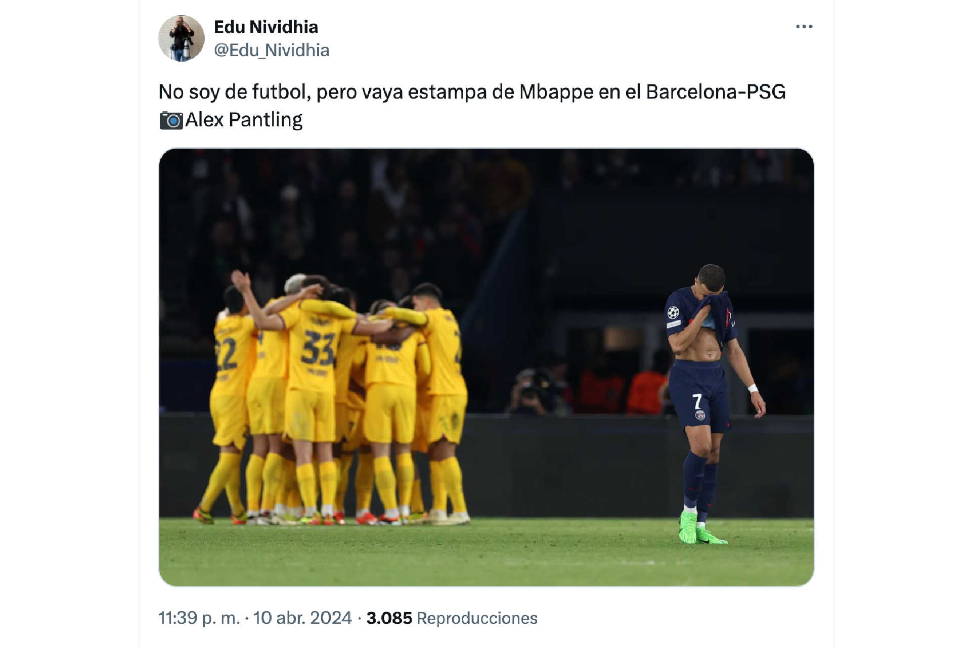 El partido en una foto