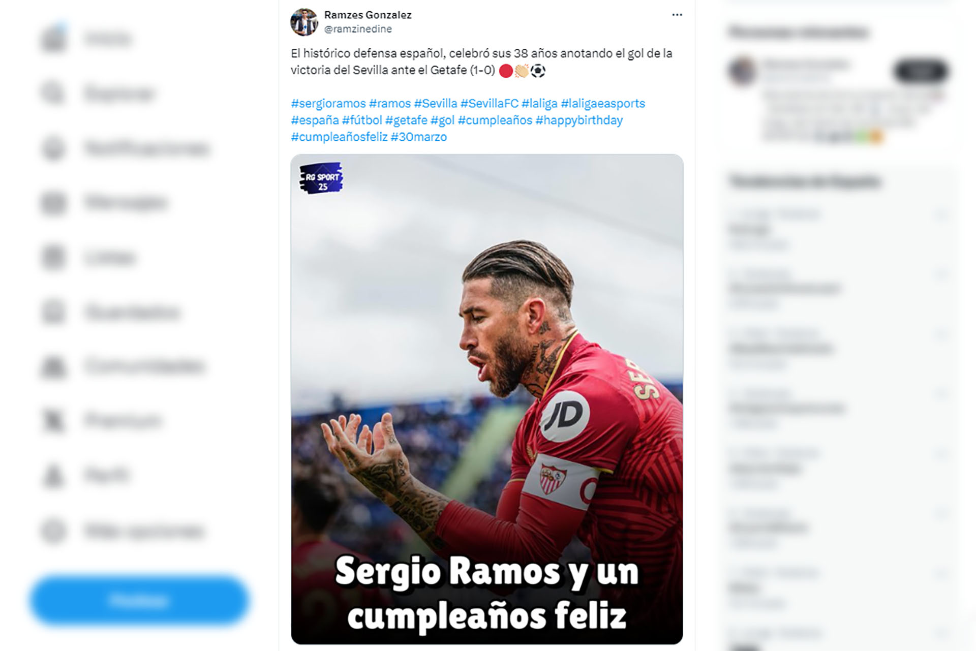 Sergio Ramos, cumpleaños y gol de la victoria