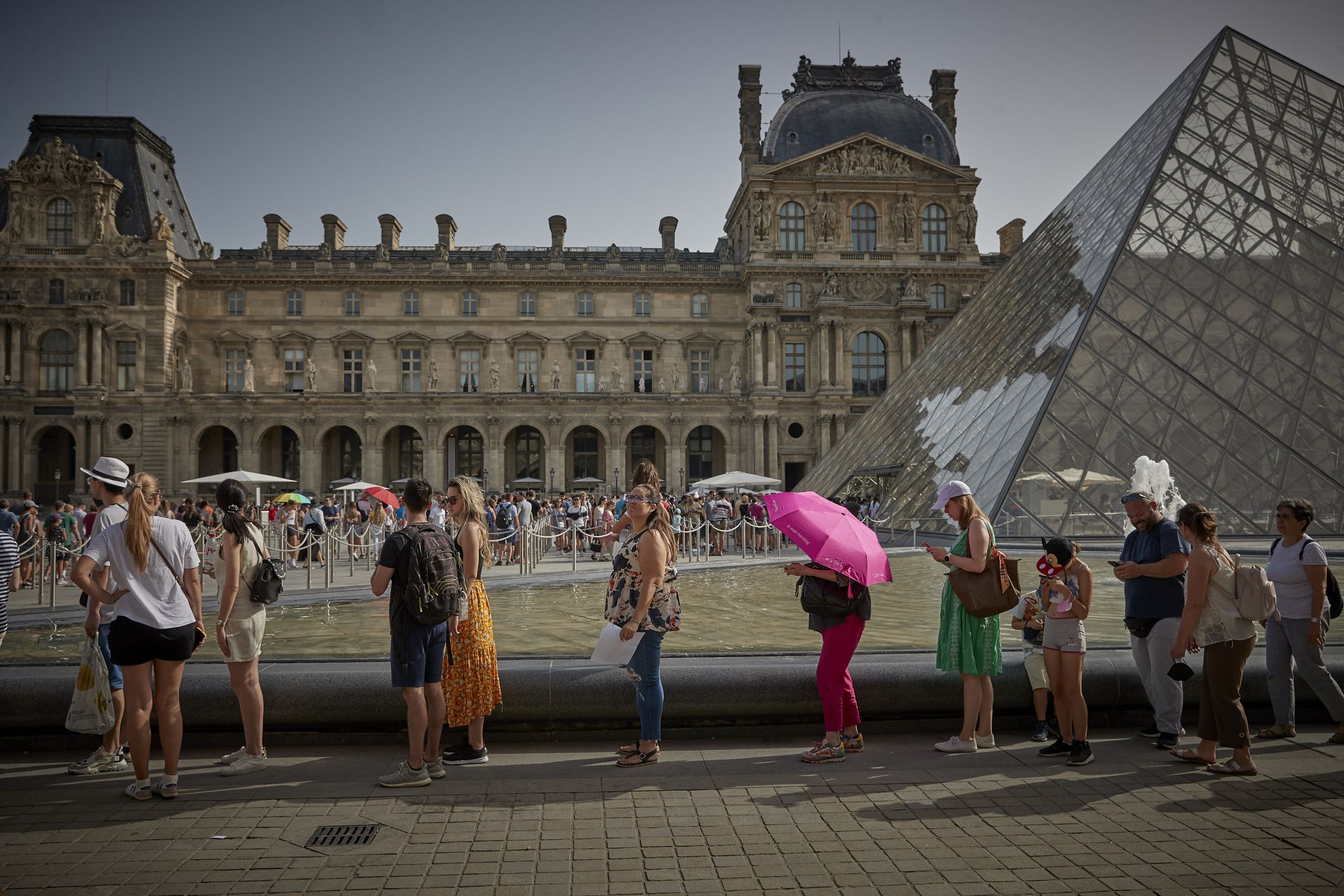 The Louvre in the background