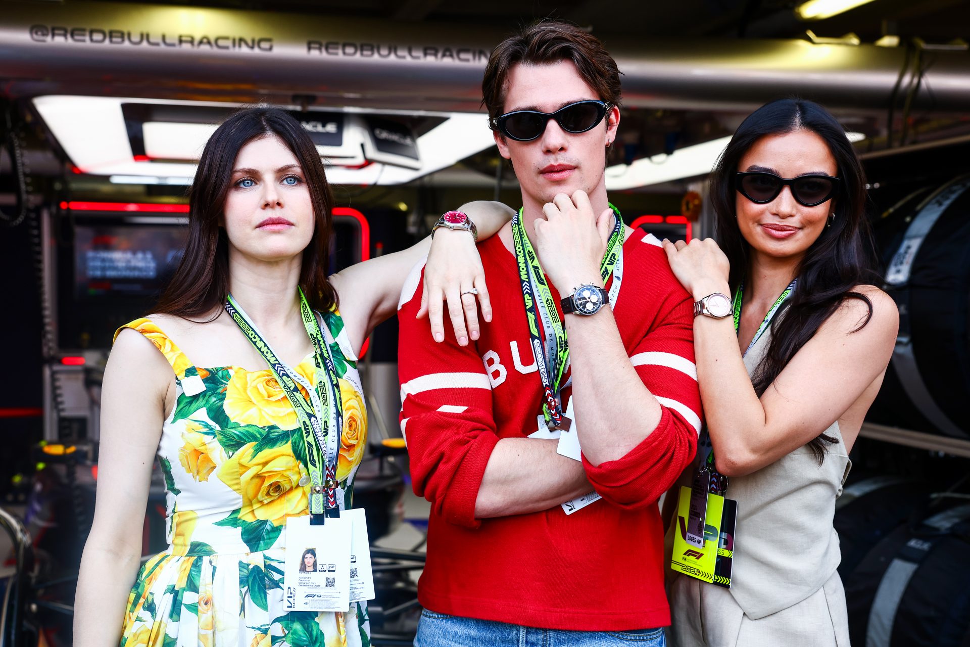 Alexandra Daddario, Nicholas Galitzine and Kelsey Merritt