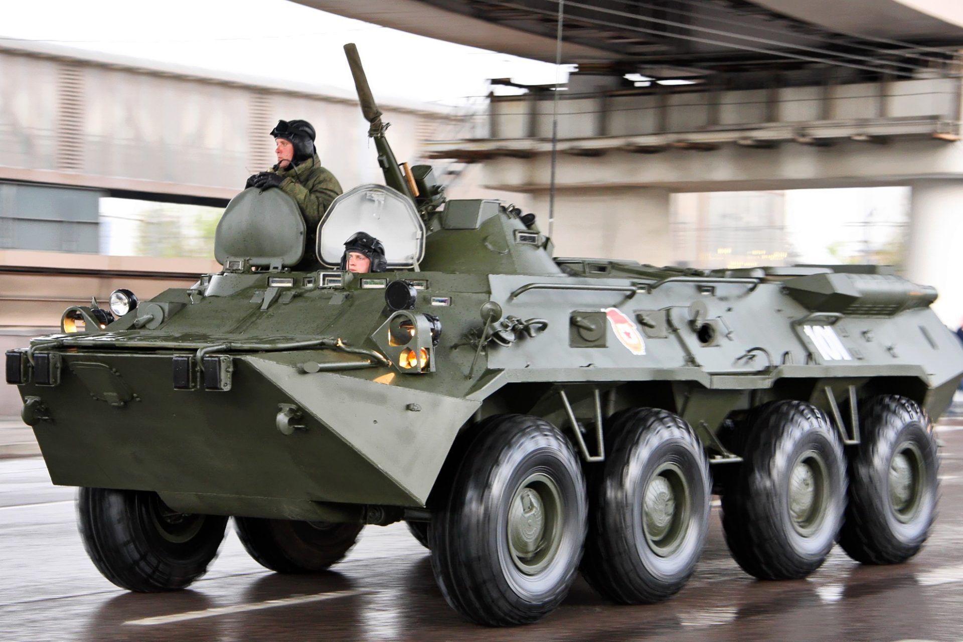 The Russian vehicle was a BTR-82A