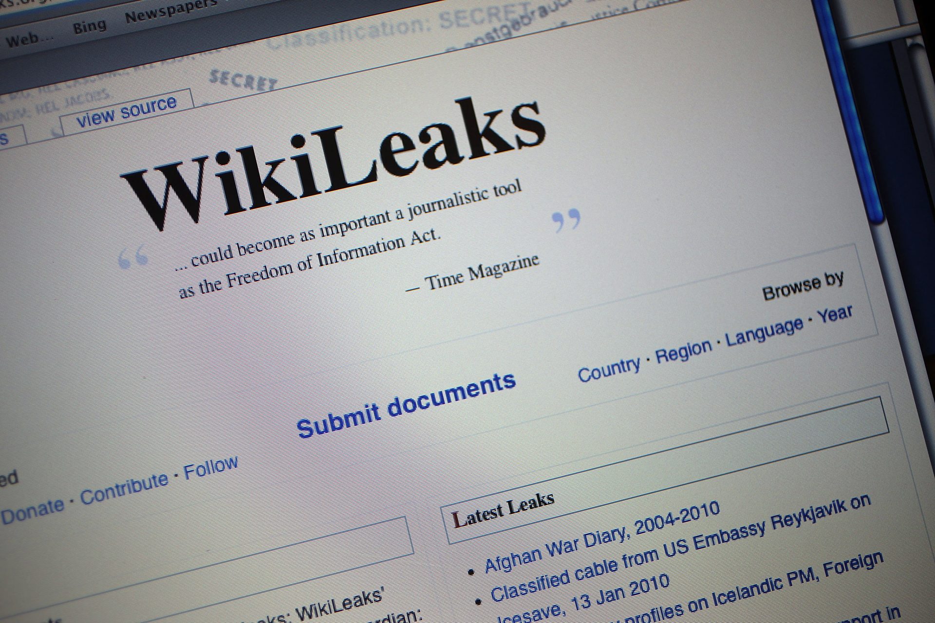 Tout a commencé avec une petite chose appelée Wikileaks
