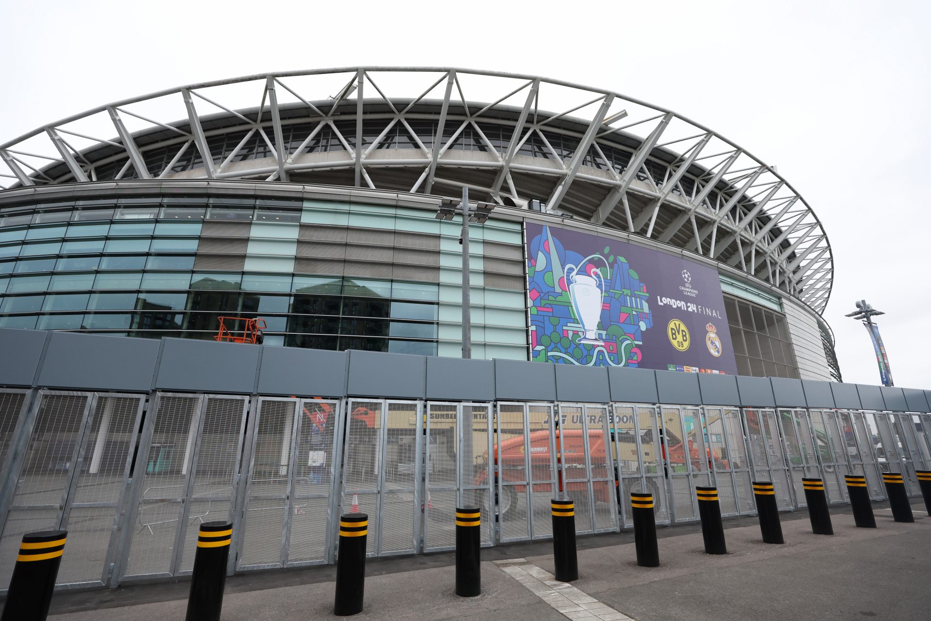 Outside the stadium