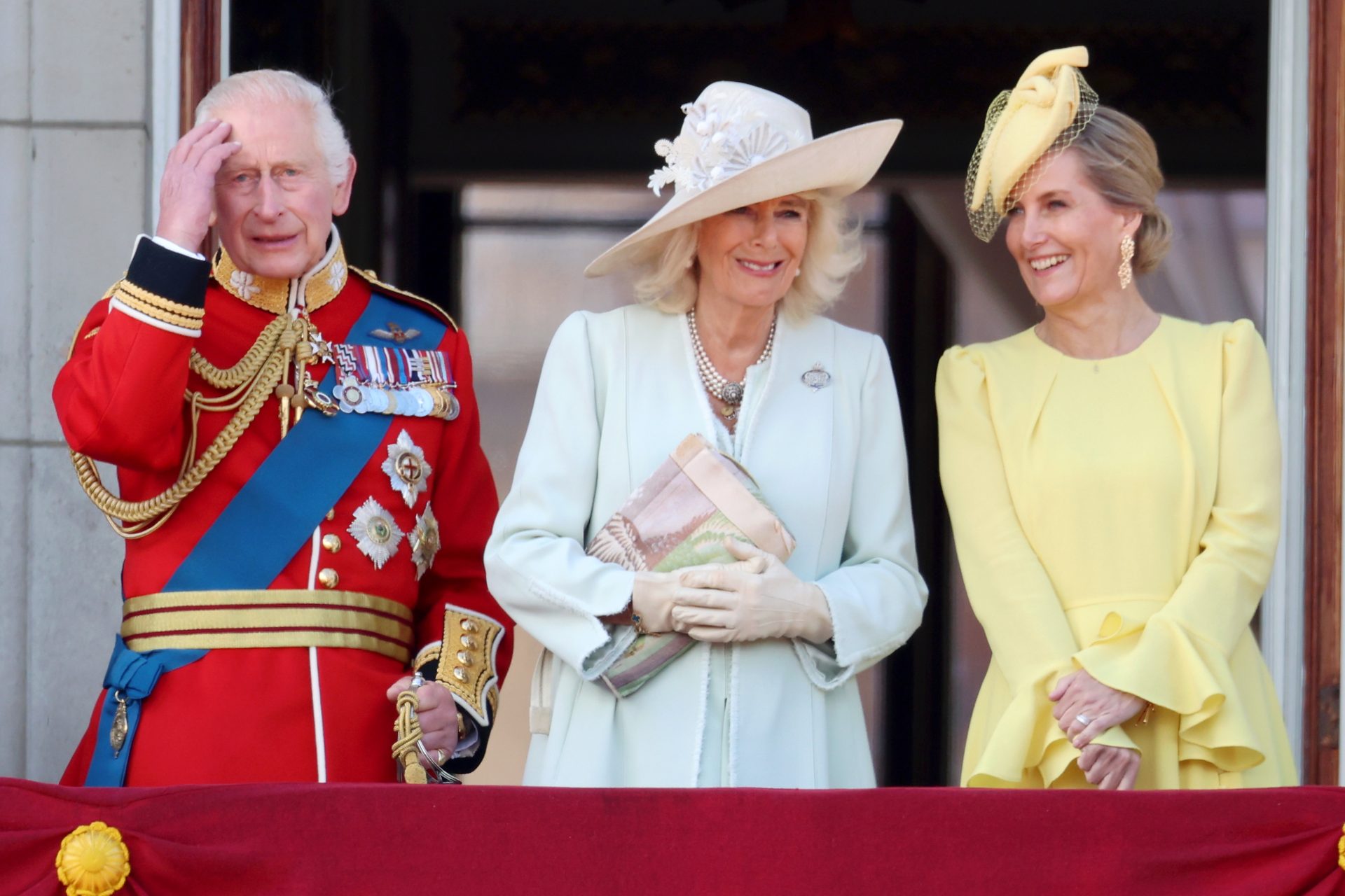 Queen Camilla and Sophie share a smile