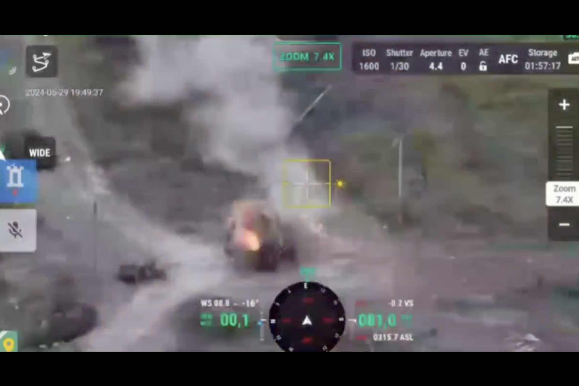 Under heavy mortar and drone fire 