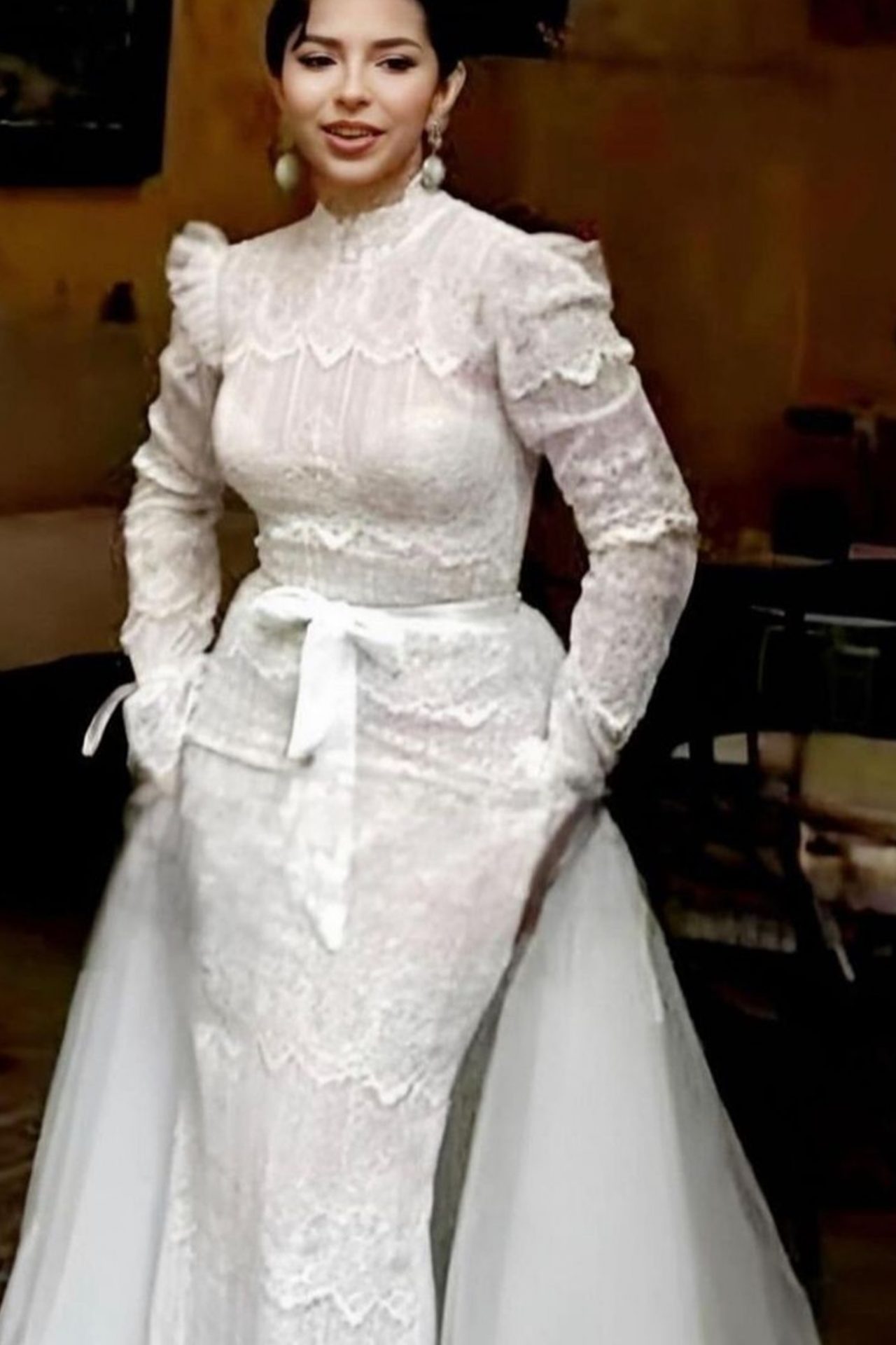 ¿Quién diseñó su vestido de novia?