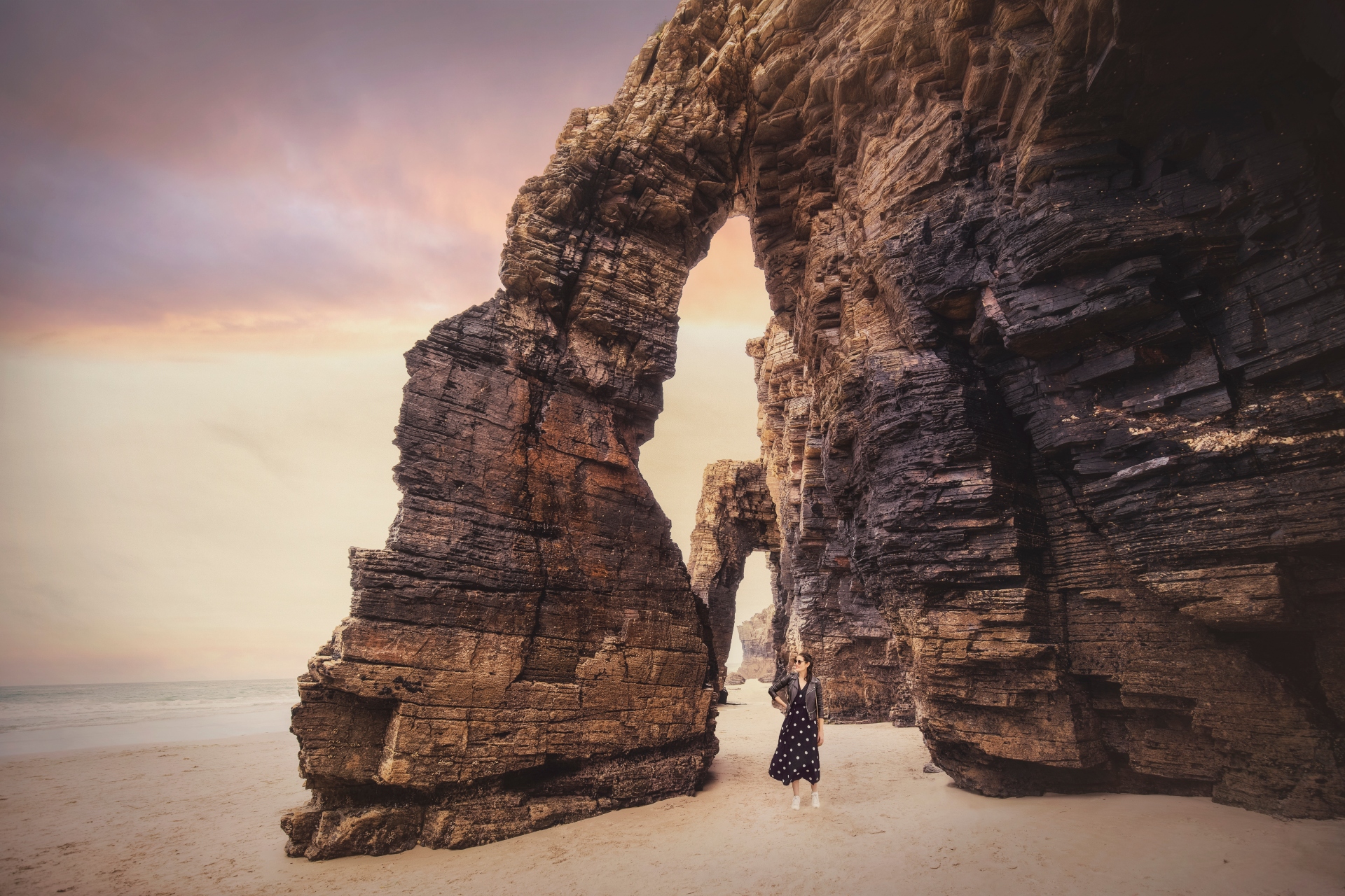 Praia Las Catedrales, Galícia, Espanha