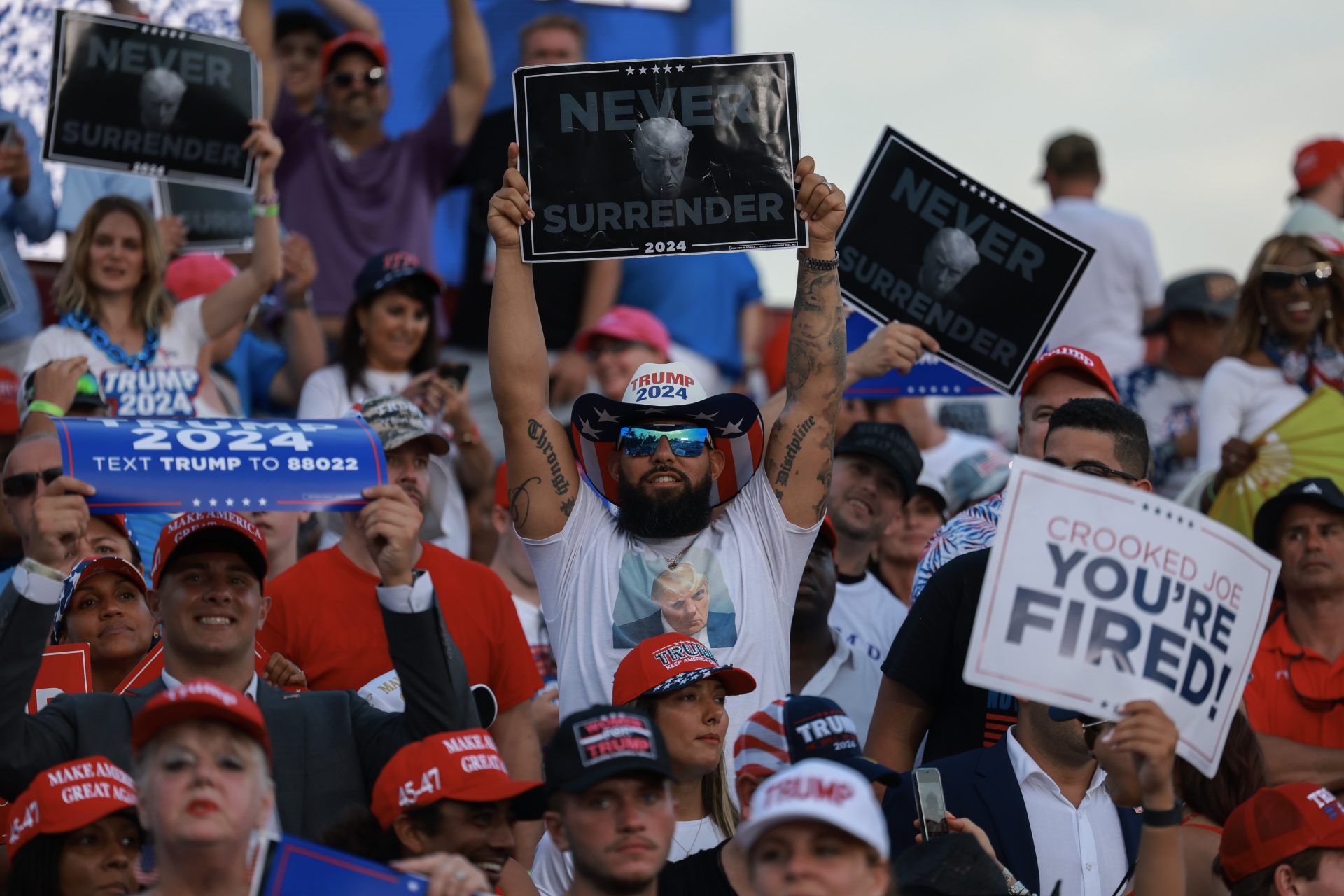 Trump's rally at his Doral golf course in Florida 