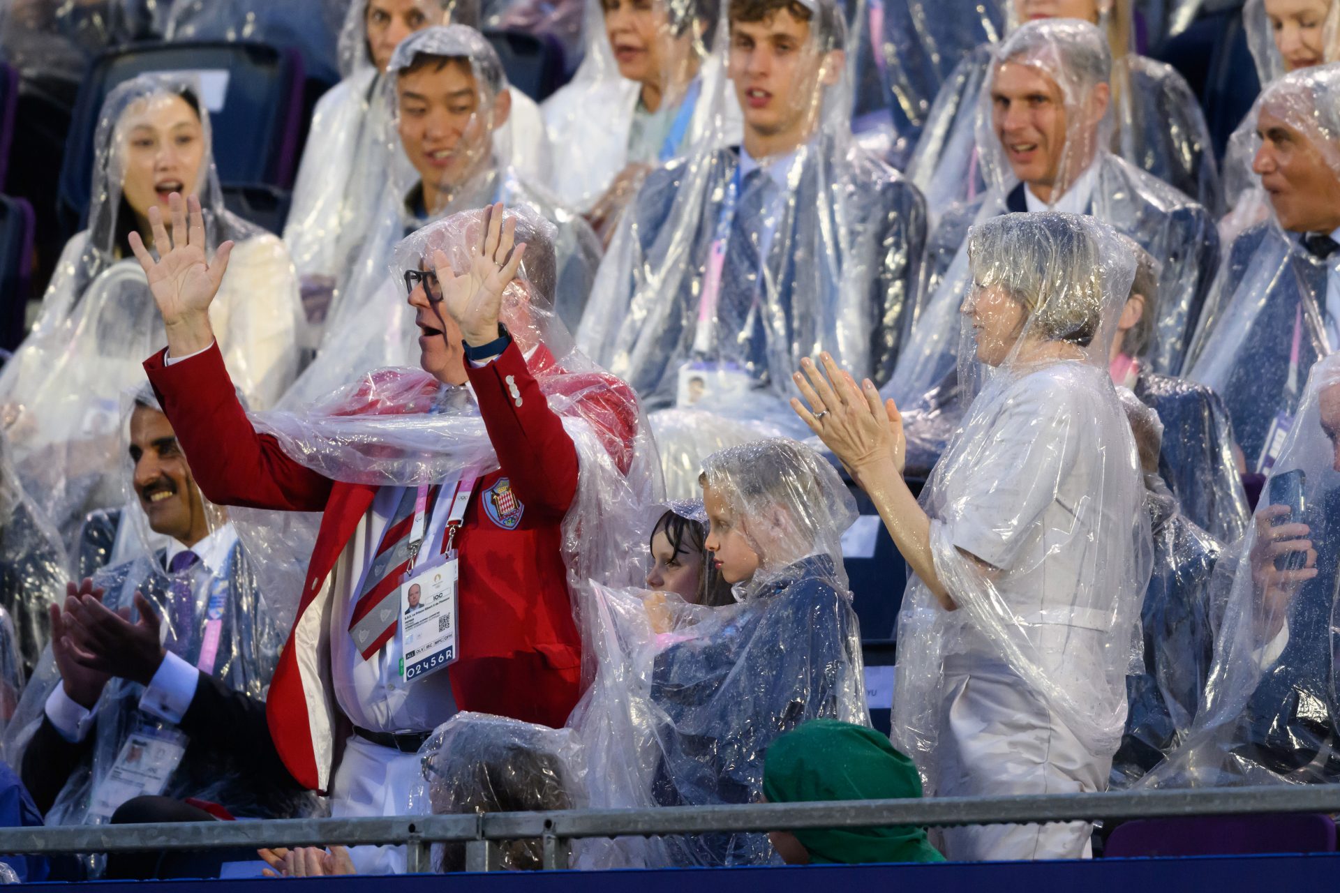 Albert of Monaco, in the rain