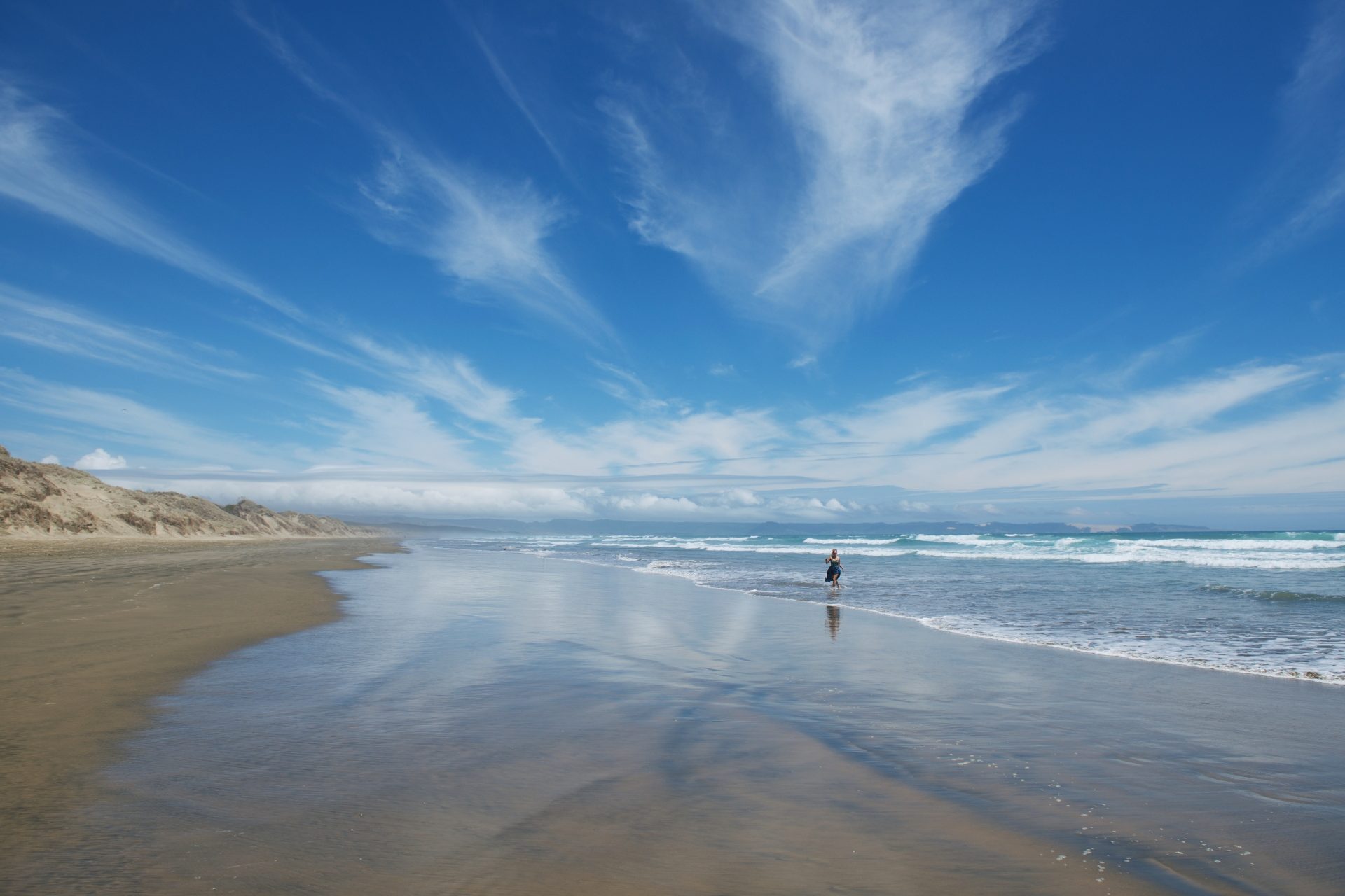 Ninety Mile beach, Nueva Zelanda 