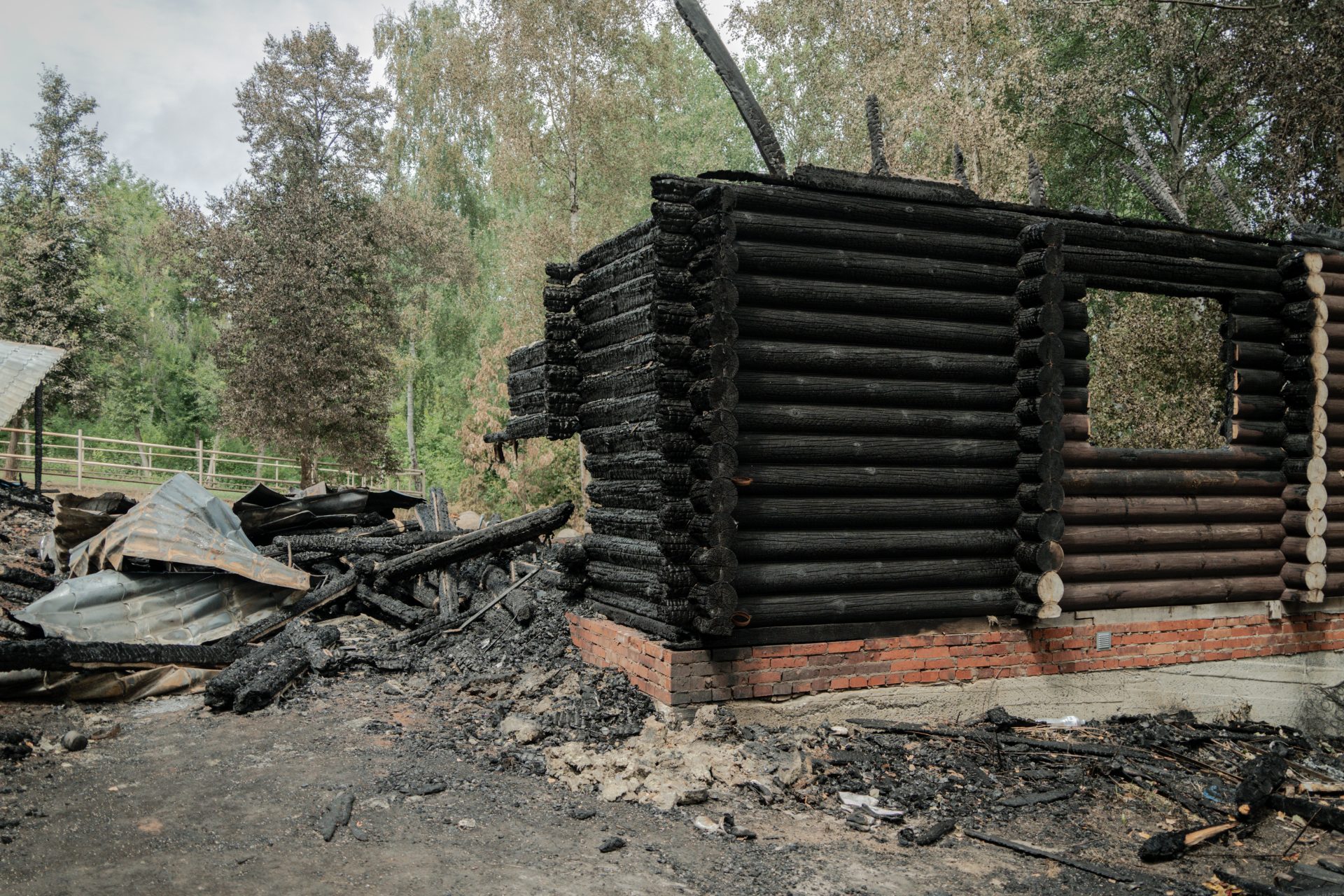 Destroyed stables