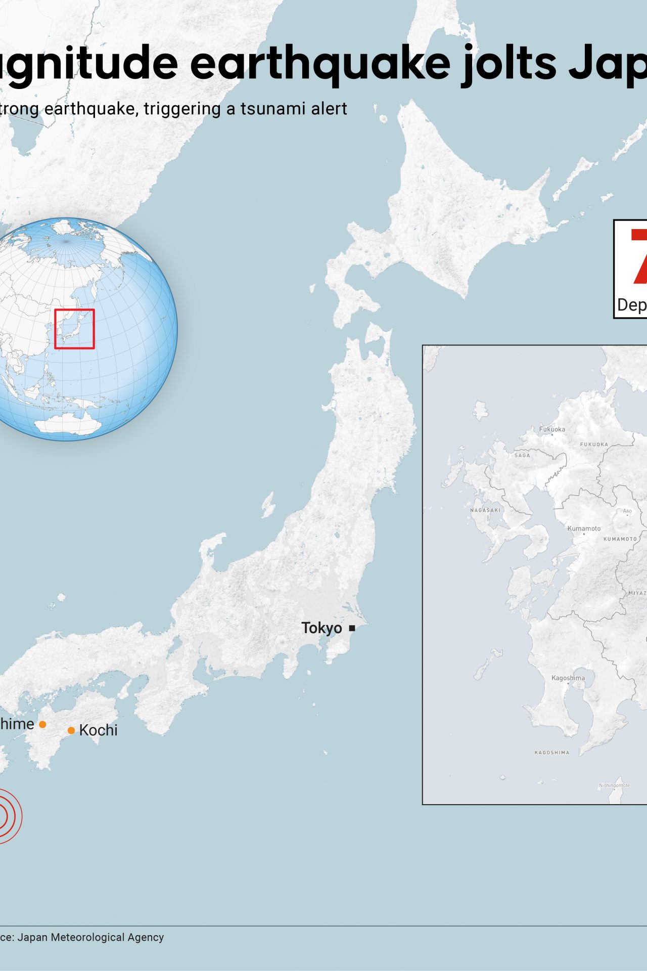 Temblor de 7.1 en el sur de Japón alerta sobre la posible amenaza de un “superterremoto