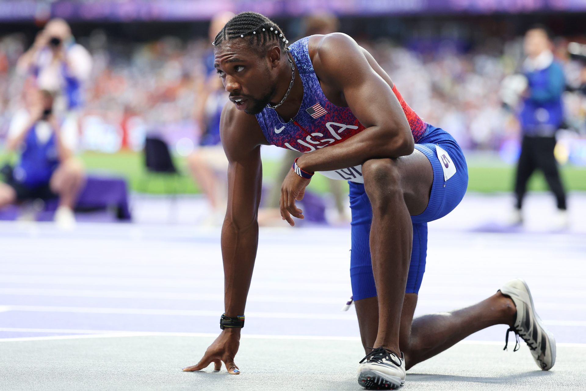 Noah Lyles speaks out after USA's men's Olympic basketball gold medal