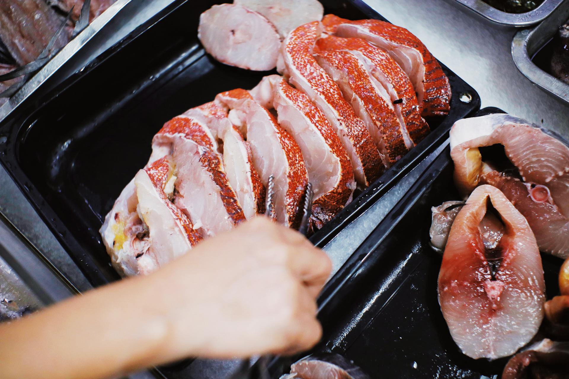 Fondo blanco para carnes y pescados