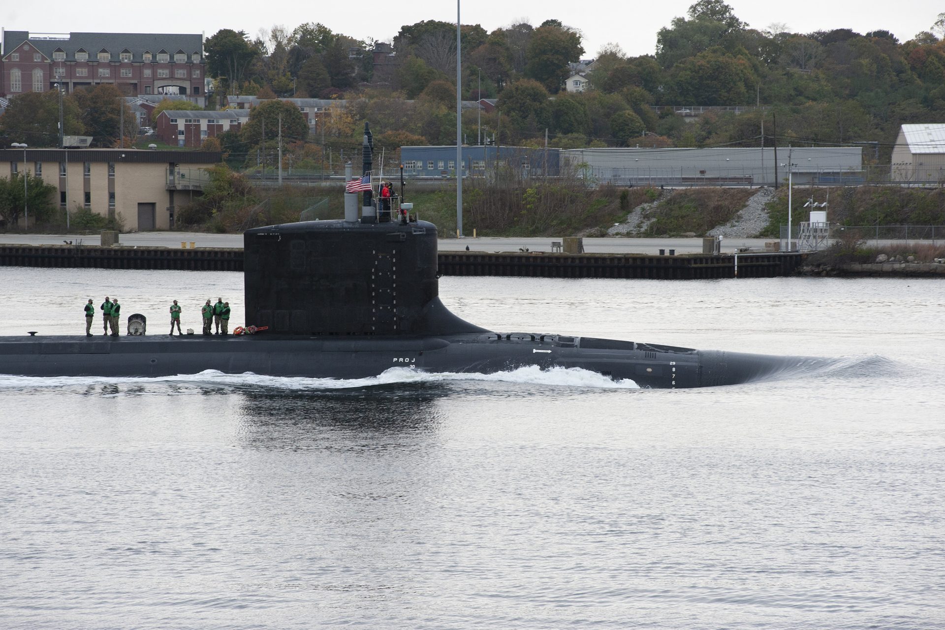 A visita do USS Vermont a Busan