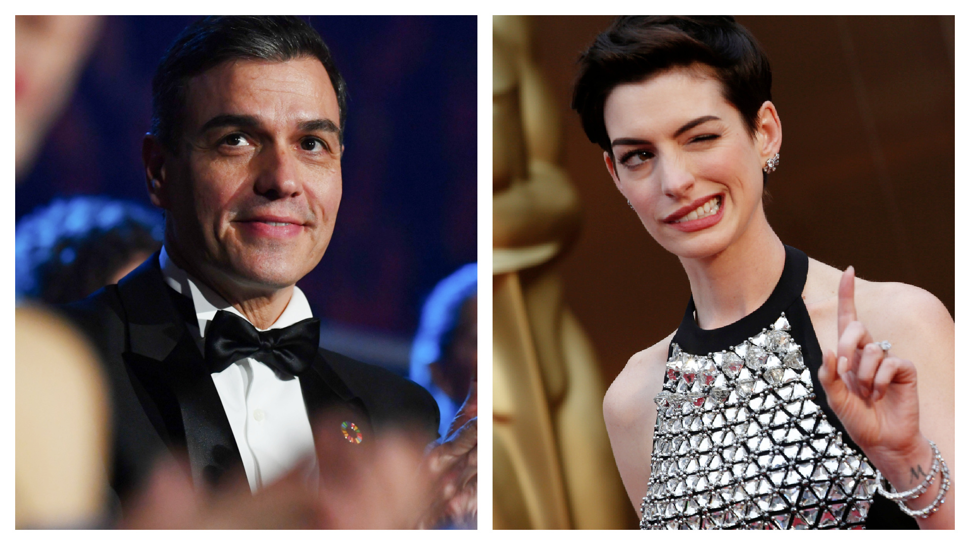 Inesperada cita de Pedro Sánchez con Anne Hathaway en Nueva York