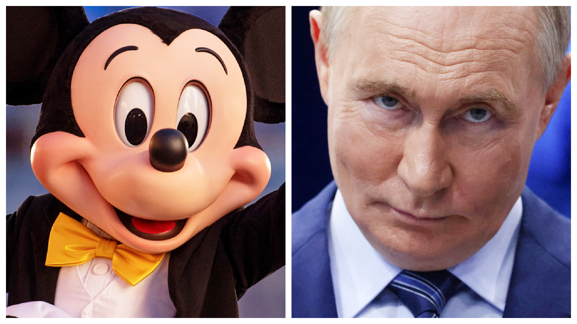 Putin le declara la guerra a Mickey Mouse