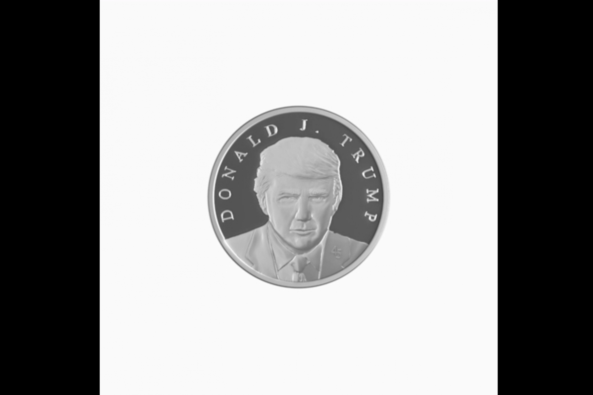 What does the coin depict? 