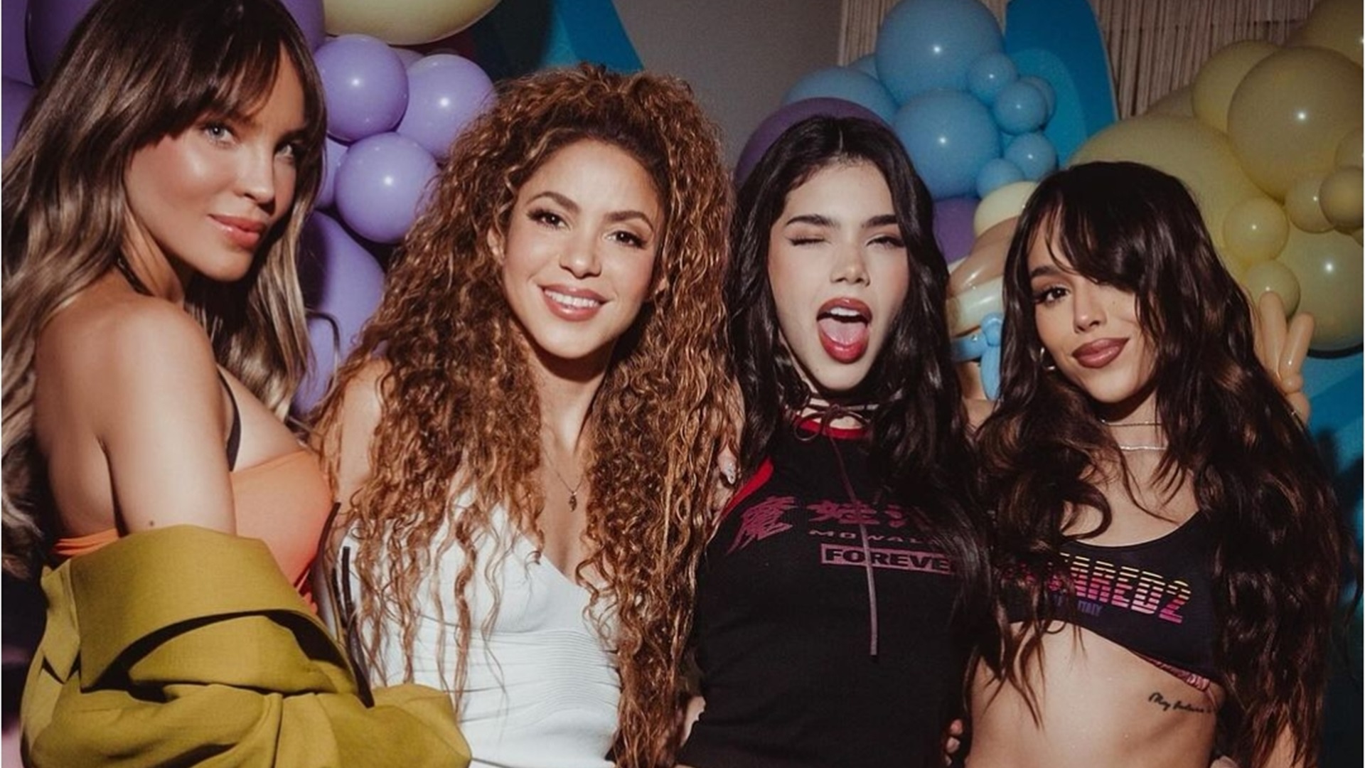 Shakira, Danna, Belinda y Lele Pons protagonizan una fiesta para ‘solteras’