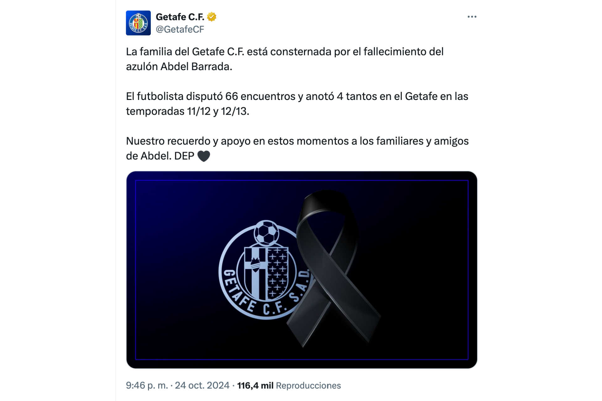 Getafe saying goodbye