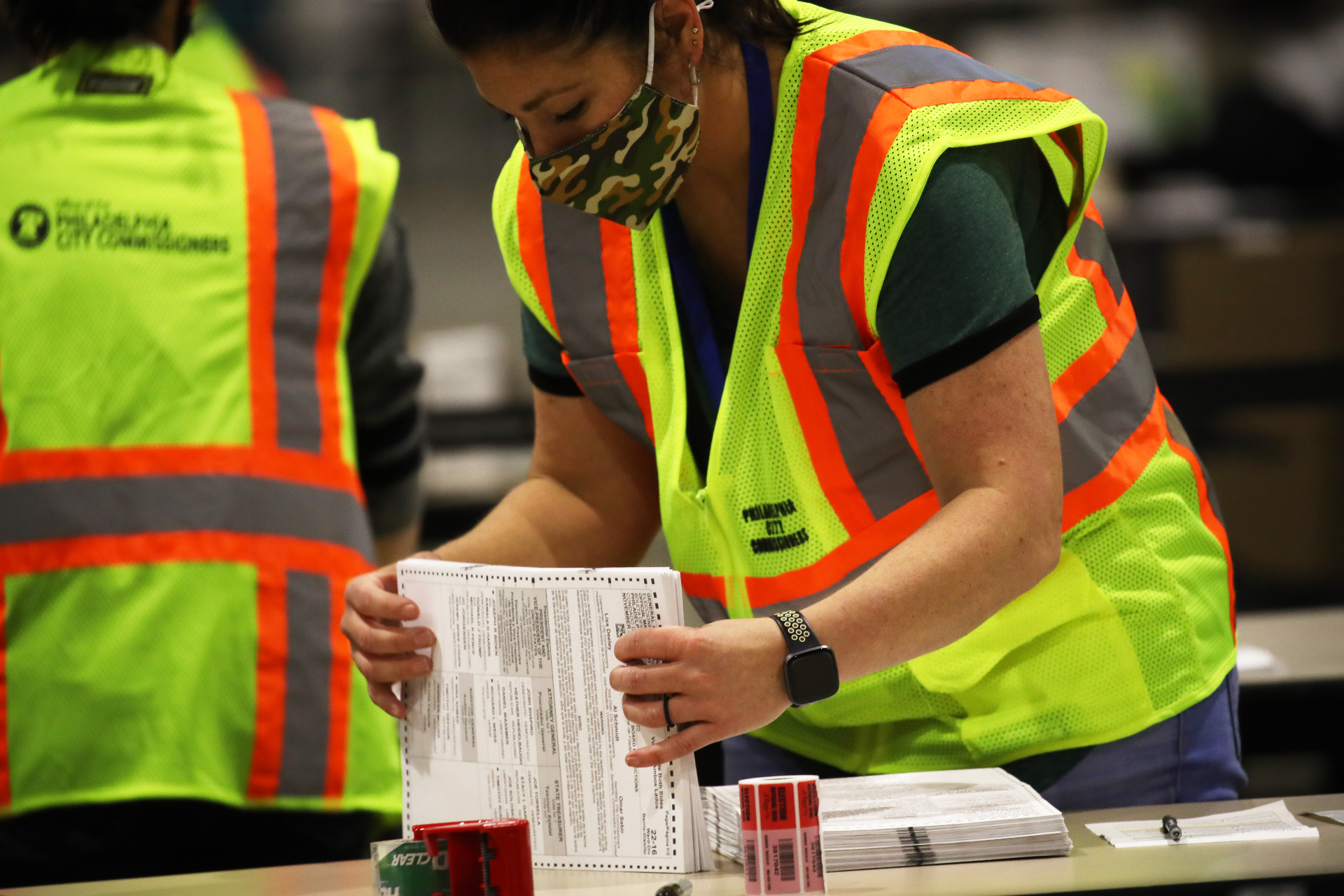 Hand-counting ballots