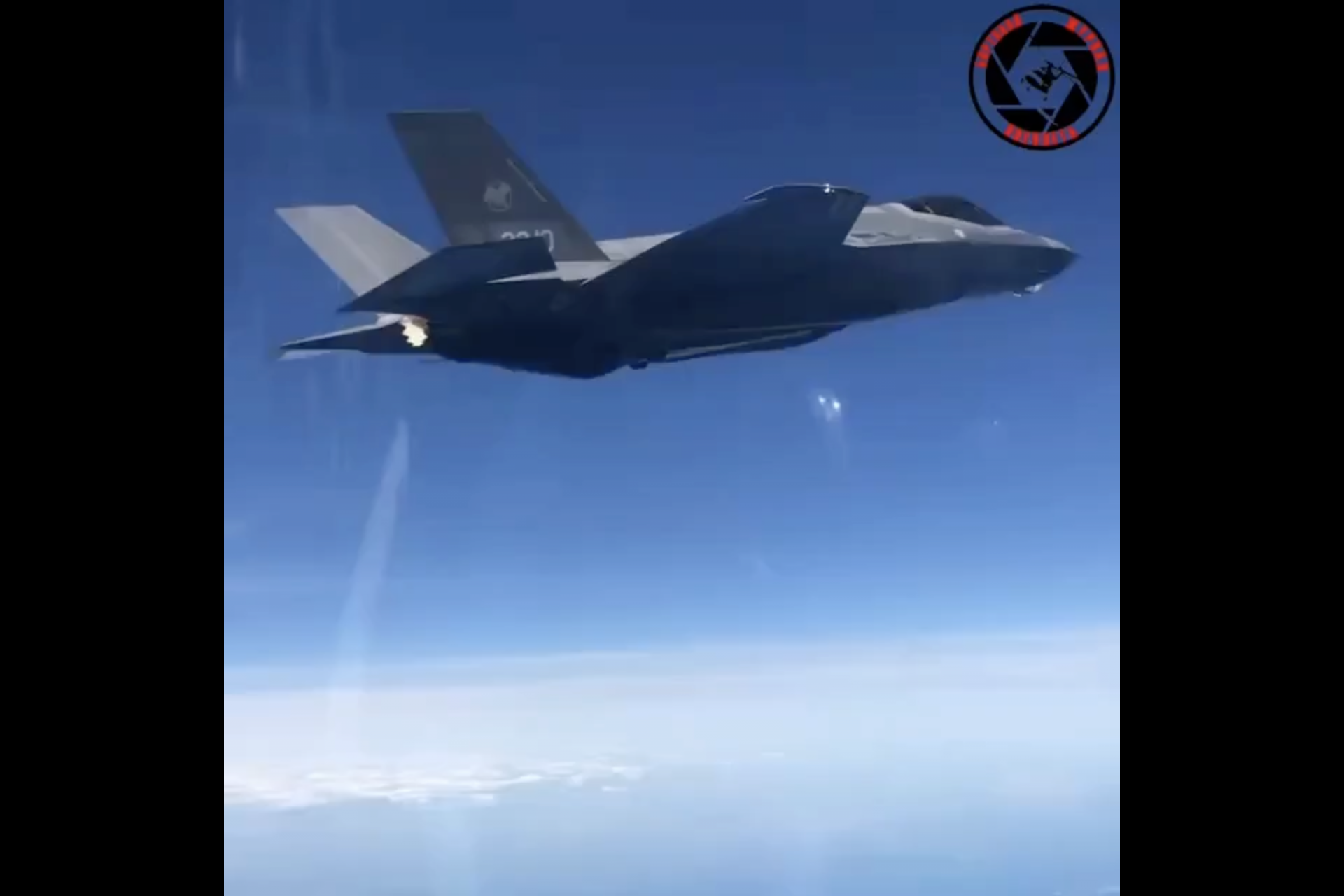 A short video filmed from a Russian jet