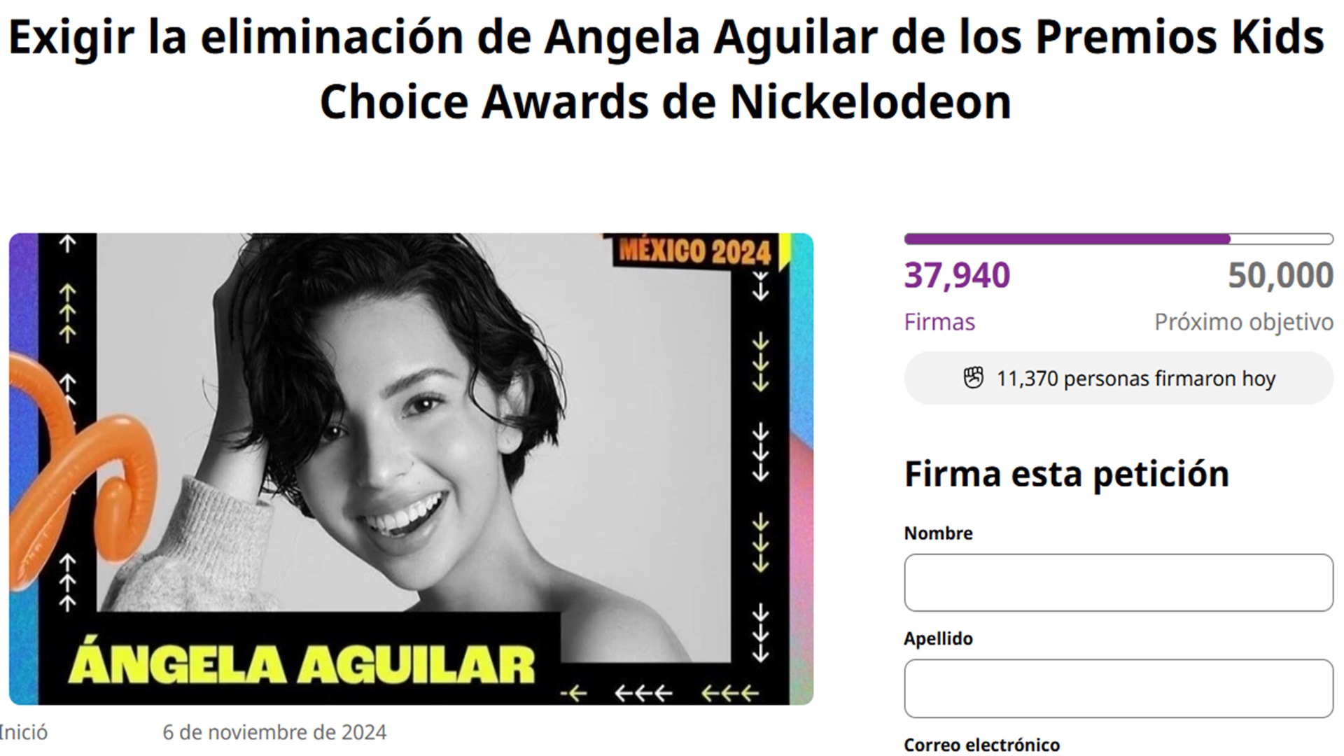 No la quieren en los Kids Choice Awards 