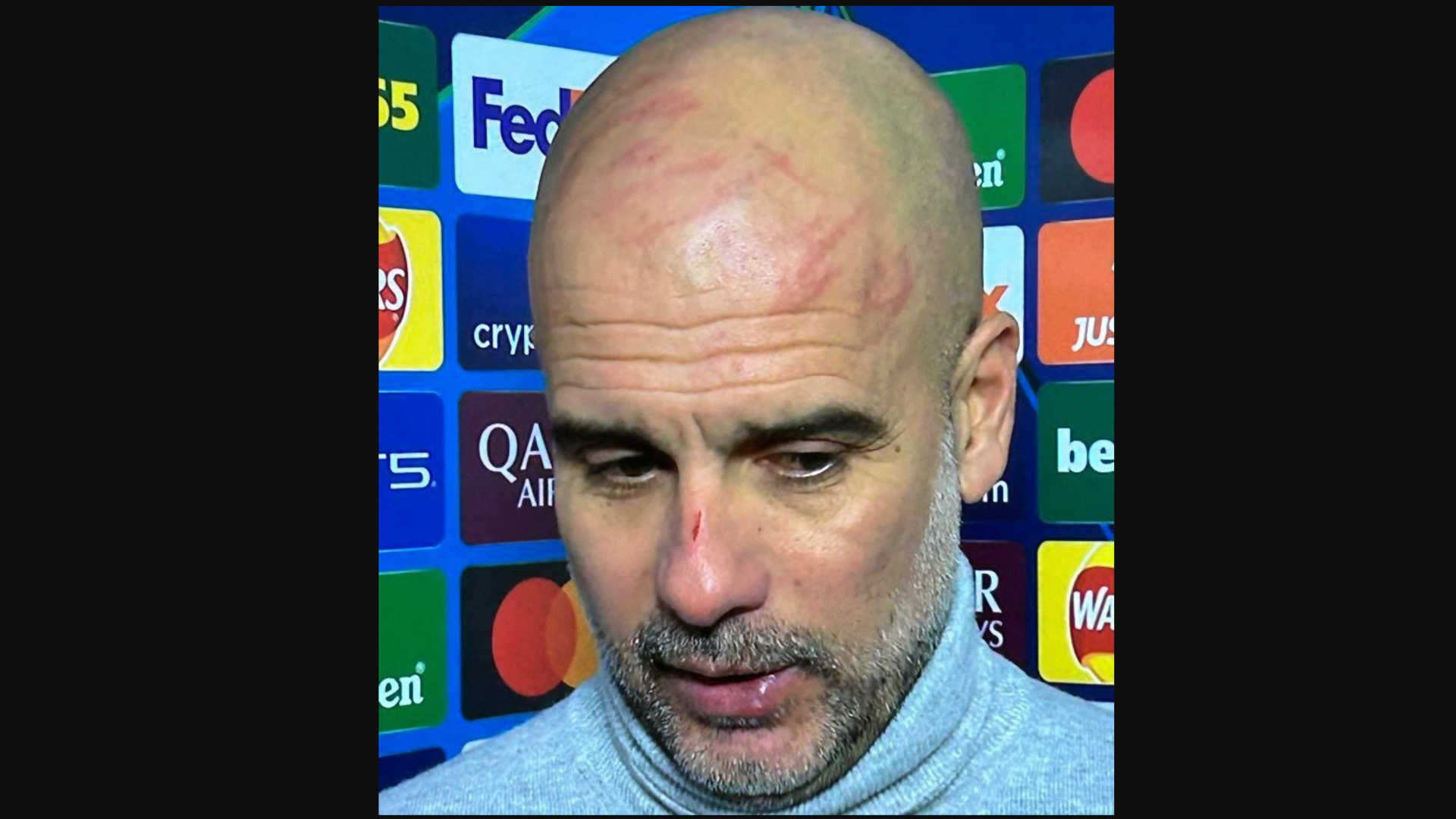 La imagen de Pep tras el partido