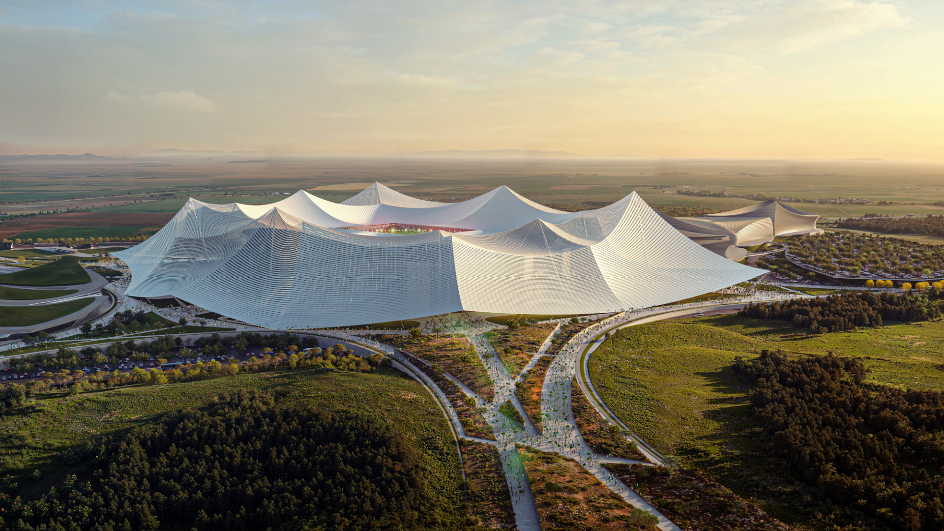 Marokko bouwt het meest indrukwekkende stadion ter wereld